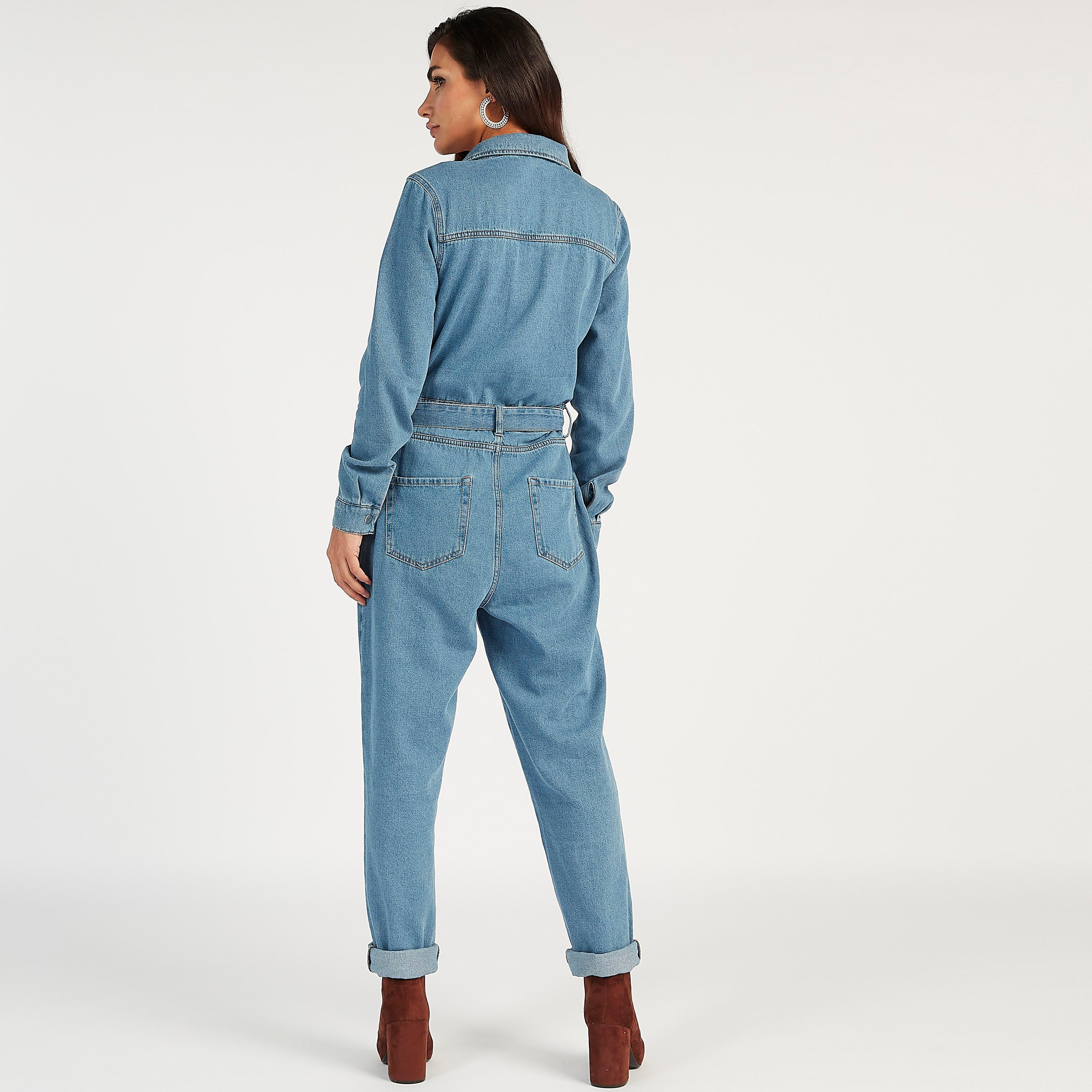 أفرول مستدام دينم بجيوب وسحّاب إغلاق-women-clothing-jumpsuits-image-4
