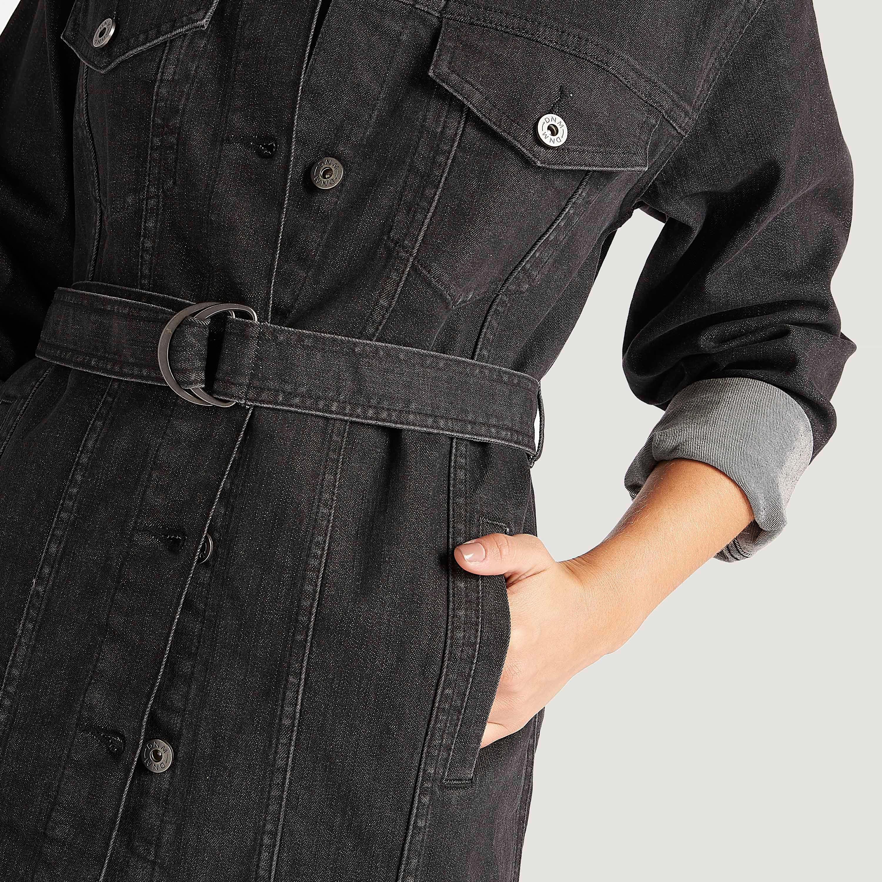 جاكيت دنيم طويل بياقة عادية وأكمام طويلة-women-winterwear-coatsandjackets-jackets-image-6