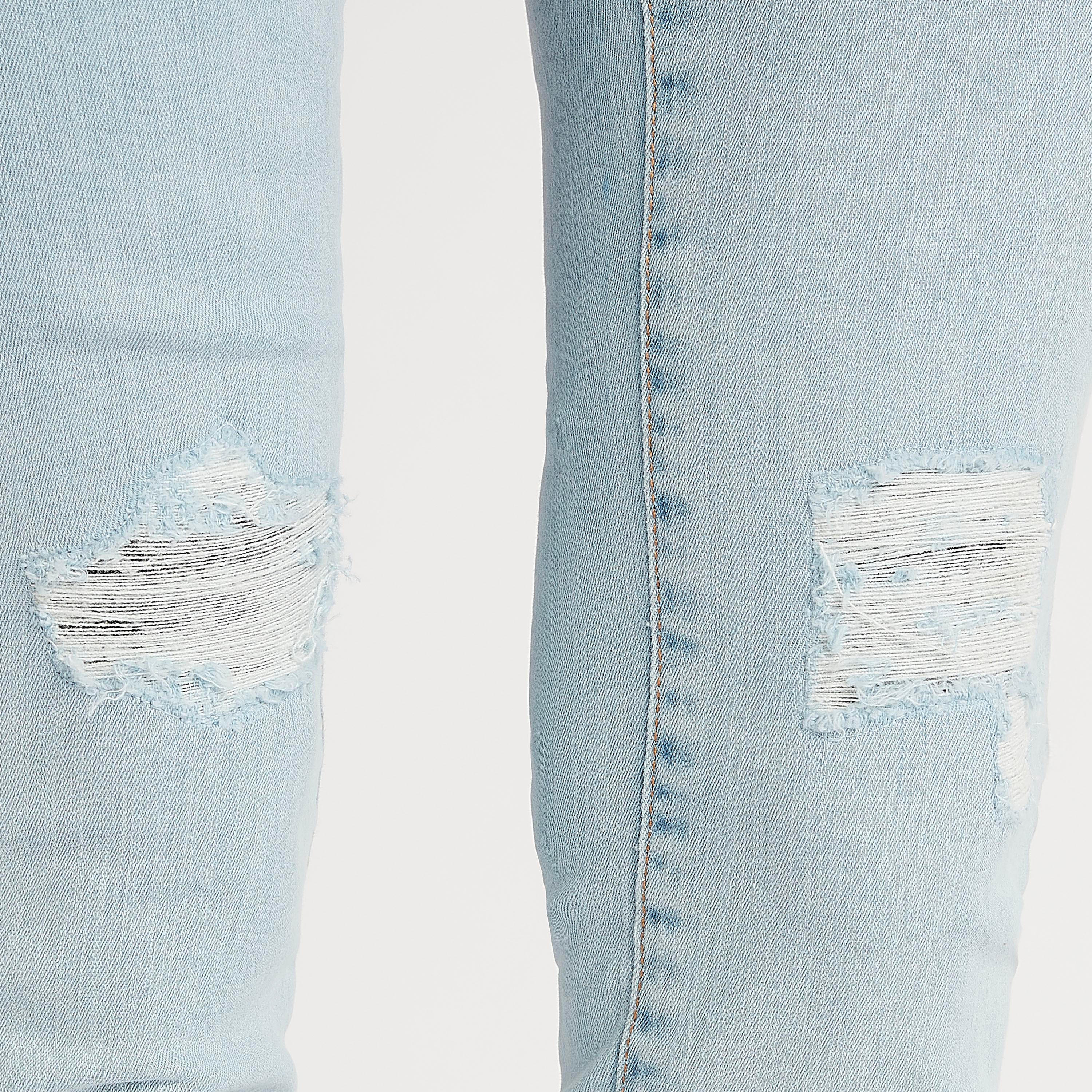 بنطلون جينز دنيم قصير مضلّع سوبر سكيني فيت وزر إغلاق-women-clothing-bottoms-jeans-image-6
