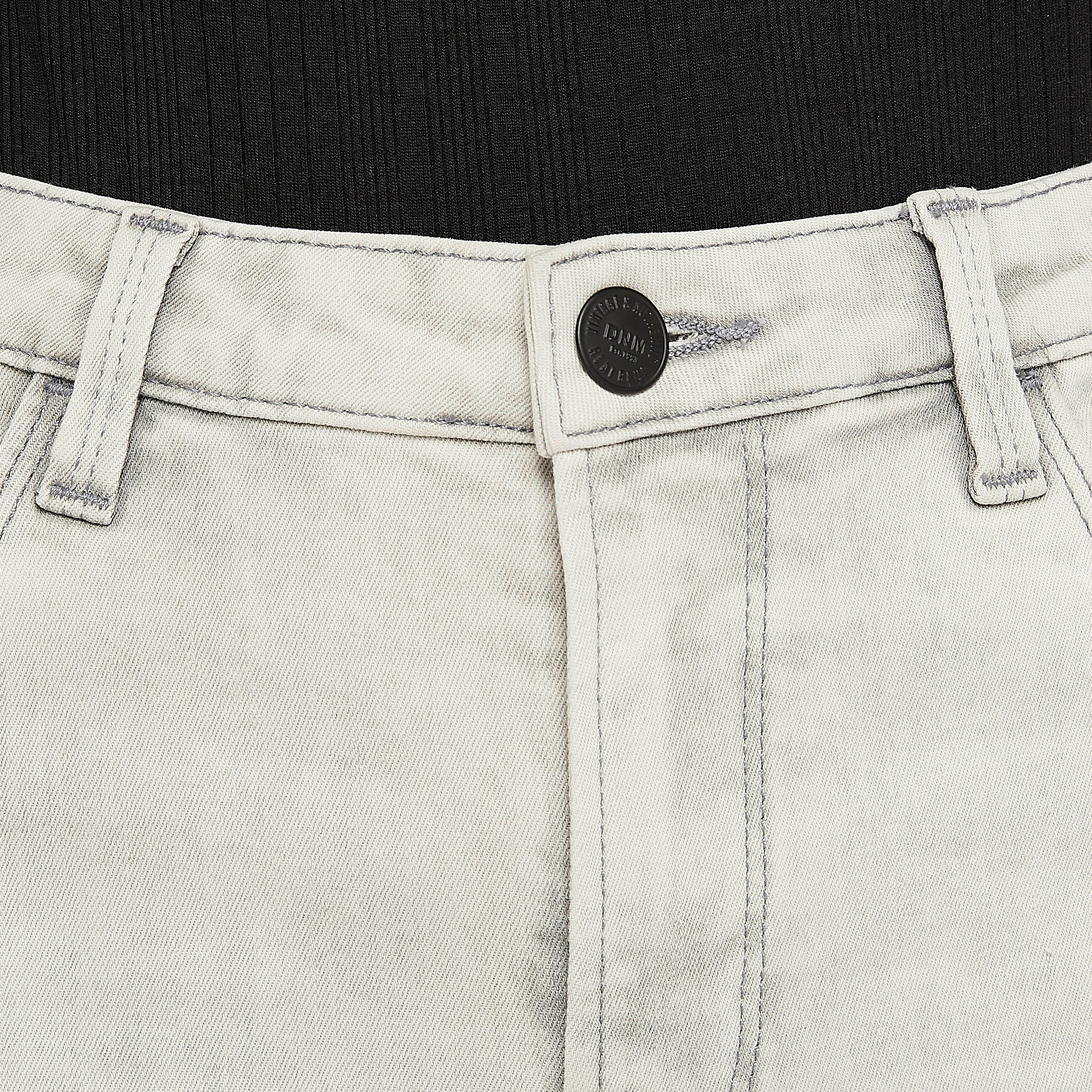 بنطلون جينز قصير مضلّع سوبر سكيني بارز الملمس بزر إغلاق-women-clothing-bottoms-jeans-image-5