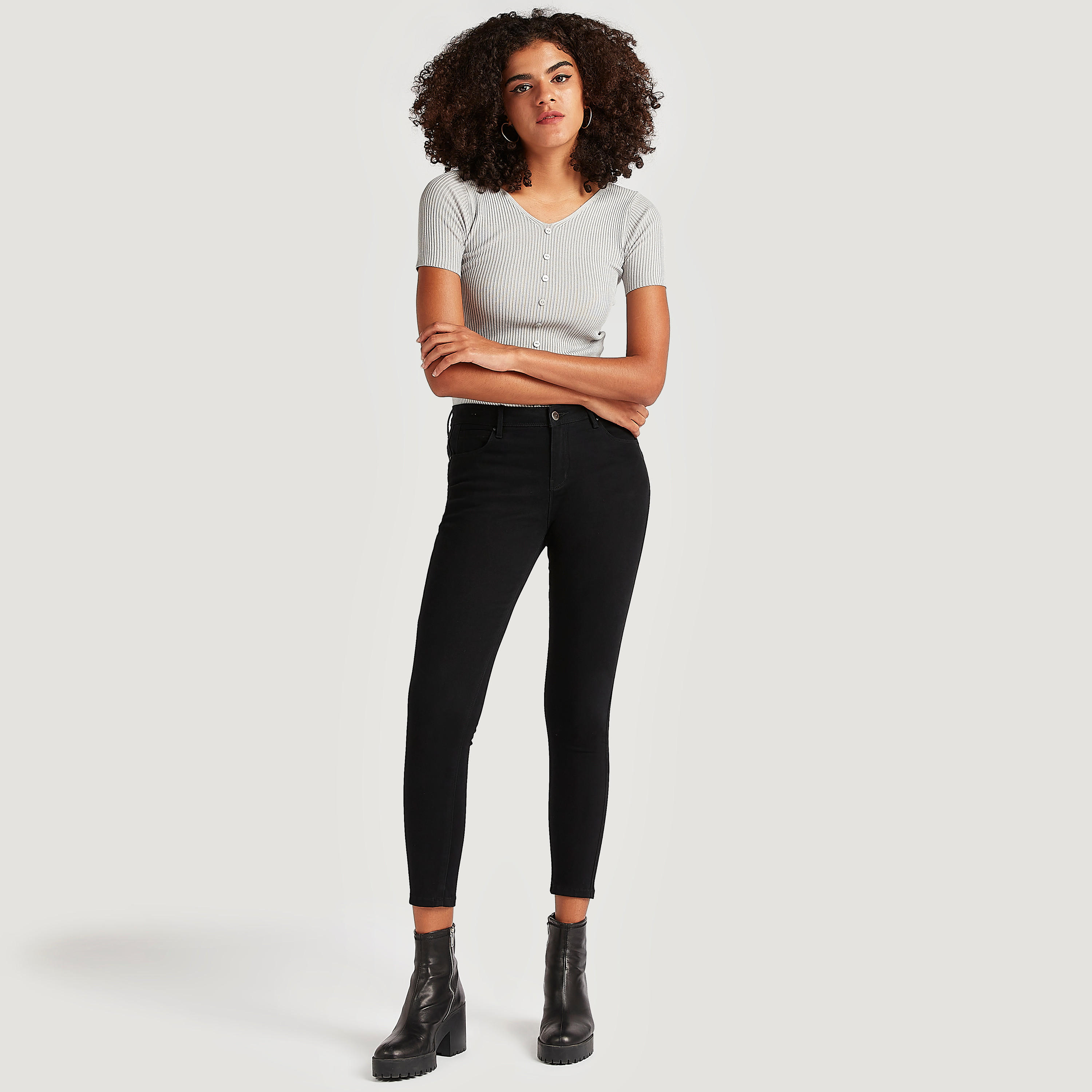 Skinny Fit Solid High-Rise Jeans with Button Closure-women-clothing-bottoms-jeans-image-2