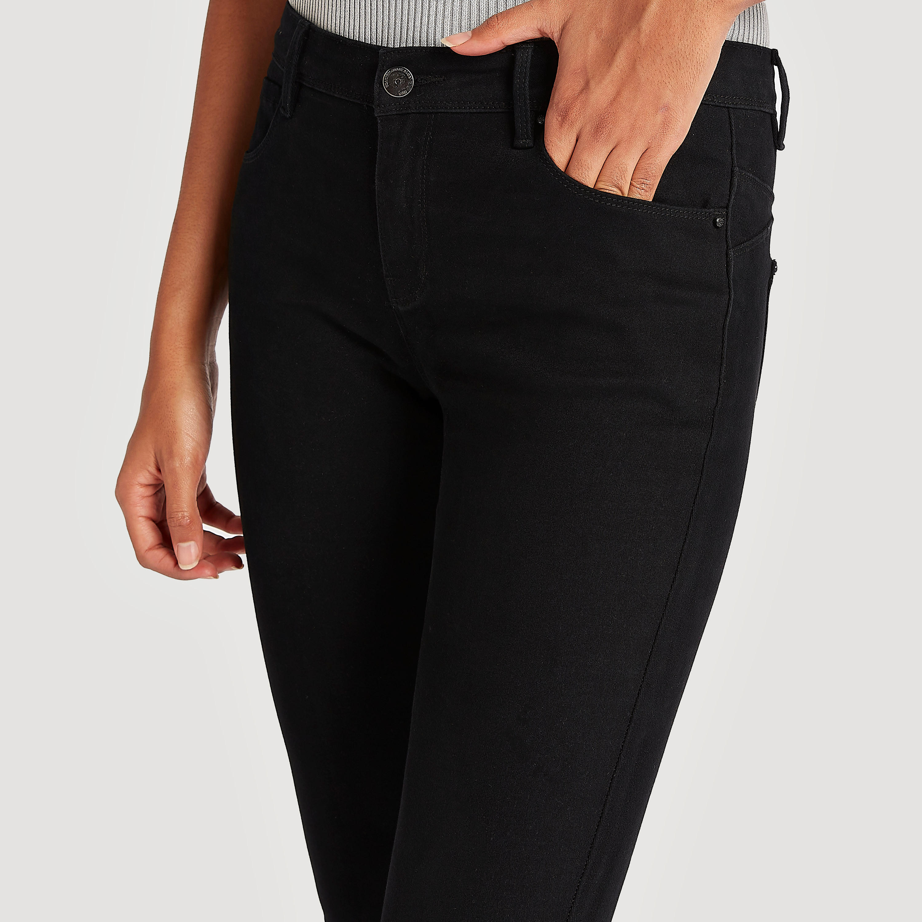 Skinny Fit Solid High-Rise Jeans with Button Closure-women-clothing-bottoms-jeans-image-3