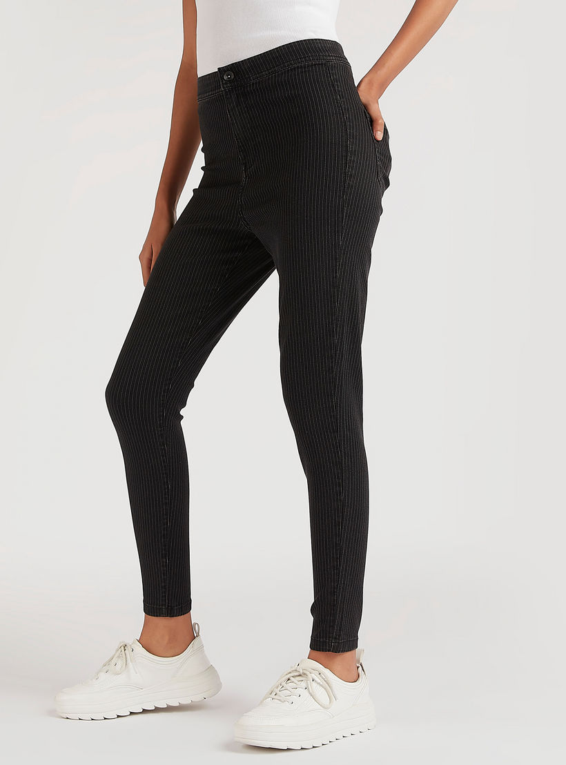 بنطلون لقينز بقصة سكيني وخصر مرتفع-women-clothing-bottoms-leggings-image-1