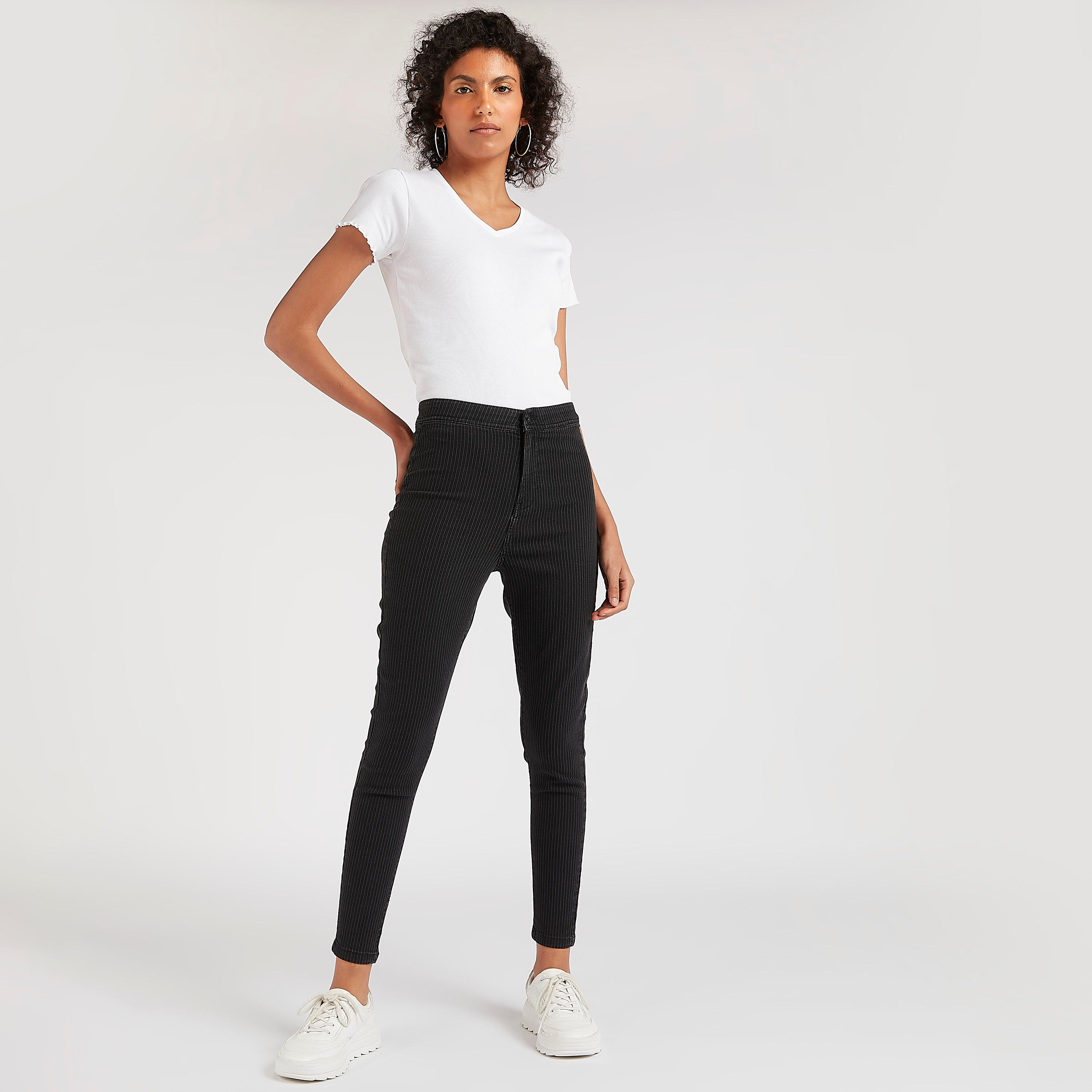 بنطلون لقينز بقصة سكيني وخصر مرتفع-women-clothing-bottoms-leggings-image-2