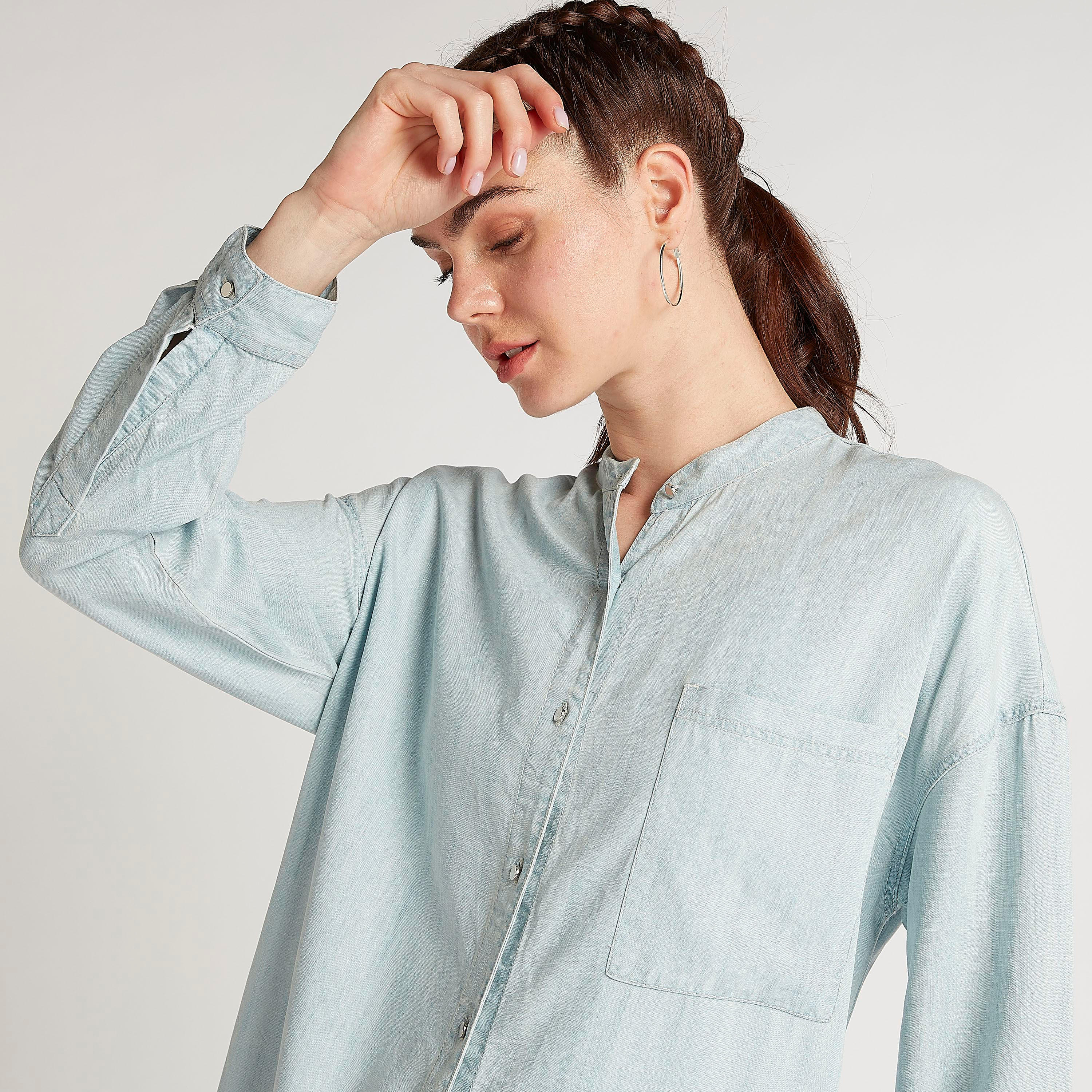 فستان قميص دنيم ميدي بأكمام طويلة وجيوب-women-clothing-dresses-image-3