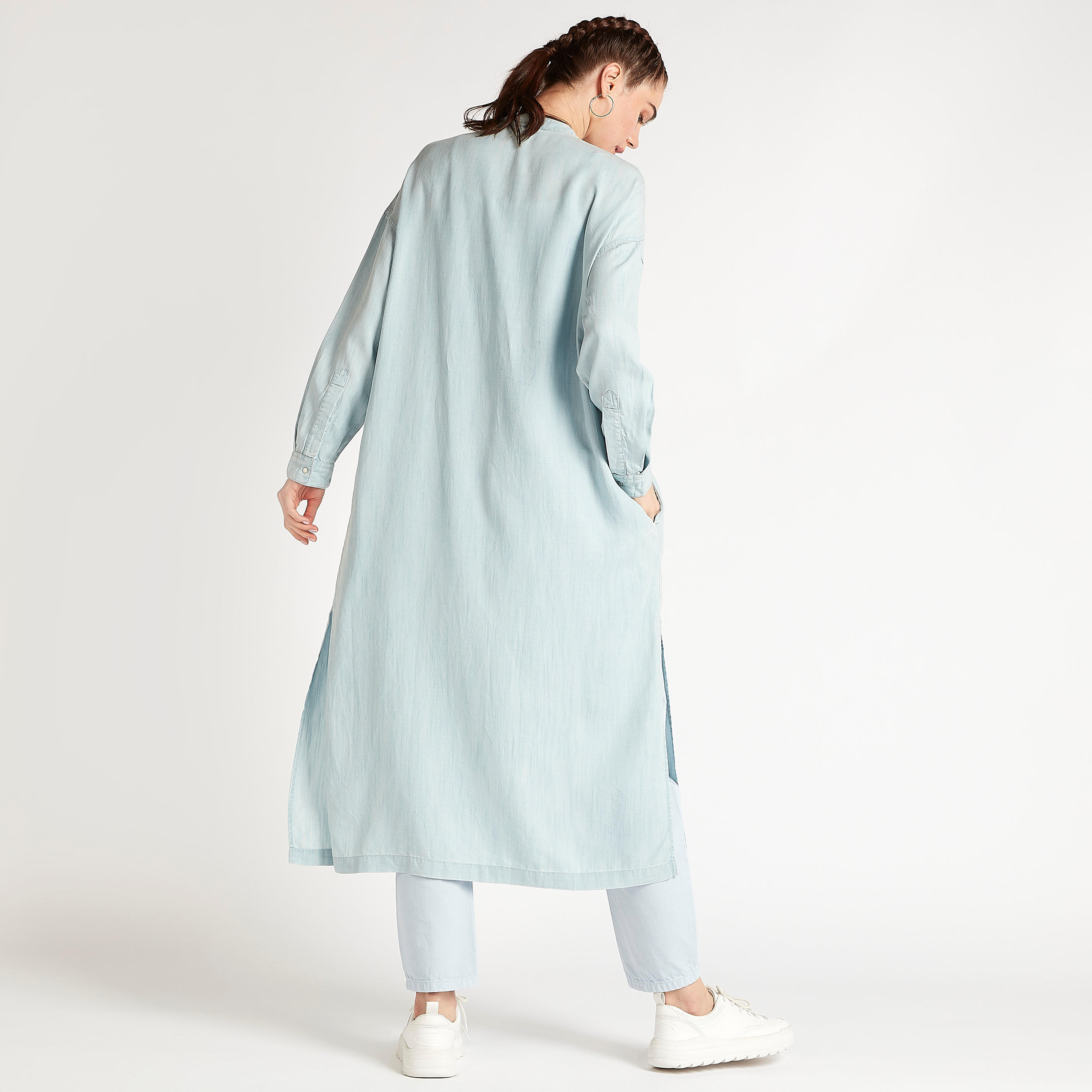 فستان قميص دنيم ميدي بأكمام طويلة وجيوب-women-clothing-dresses-image-4