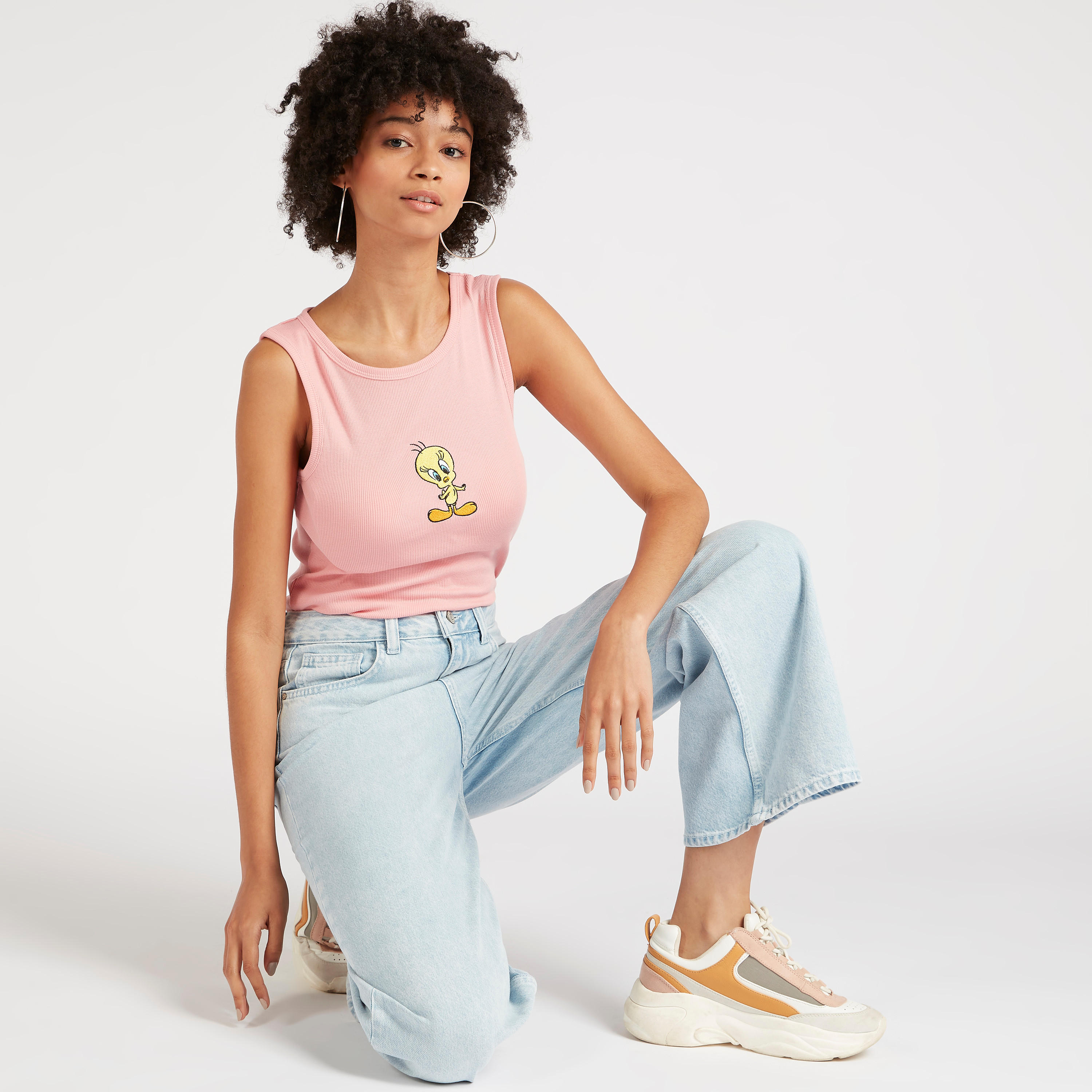 Jeans with Pockets and Button Closure-women-clothing-bottoms-jeans-image-2