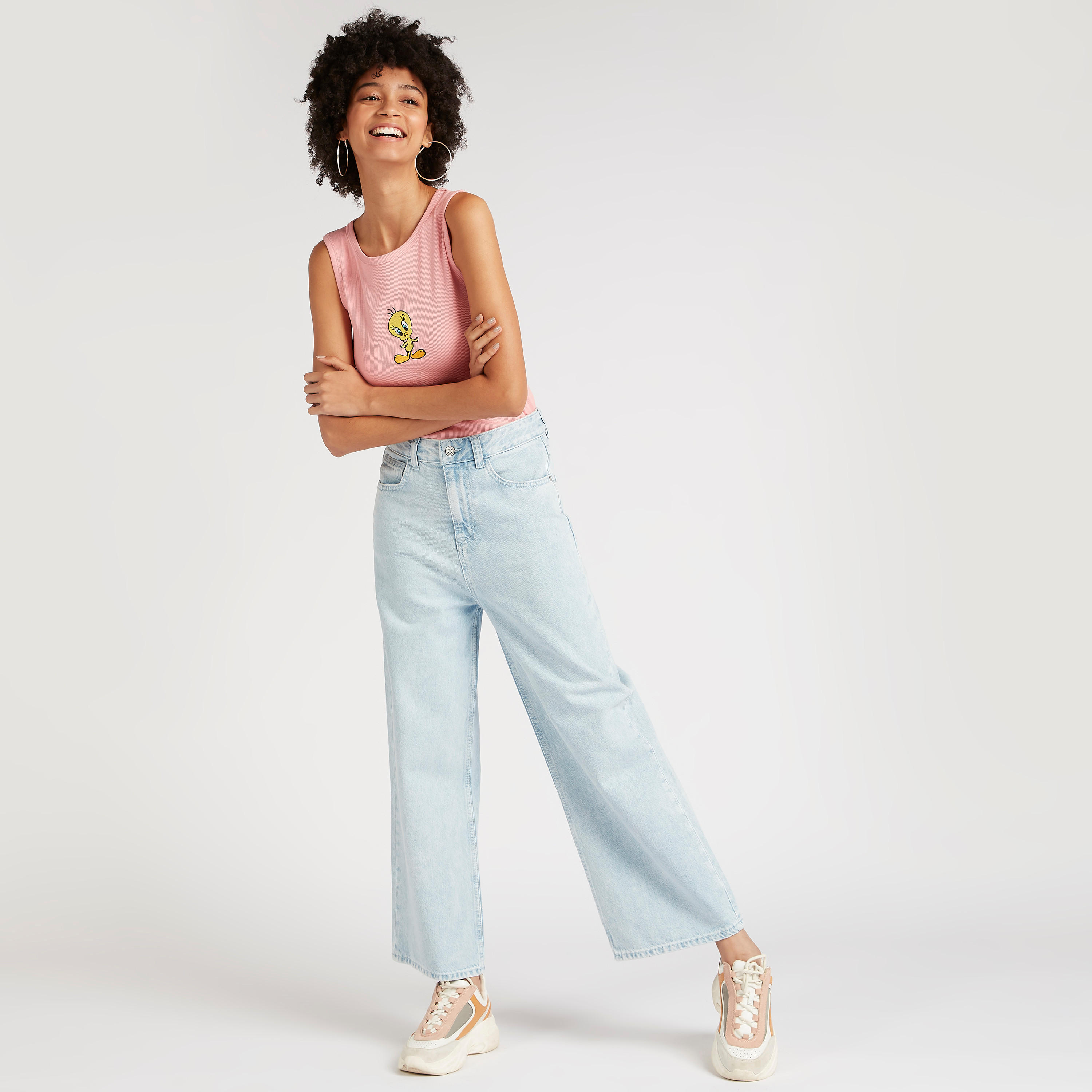 Jeans with Pockets and Button Closure-women-clothing-bottoms-jeans-image-5