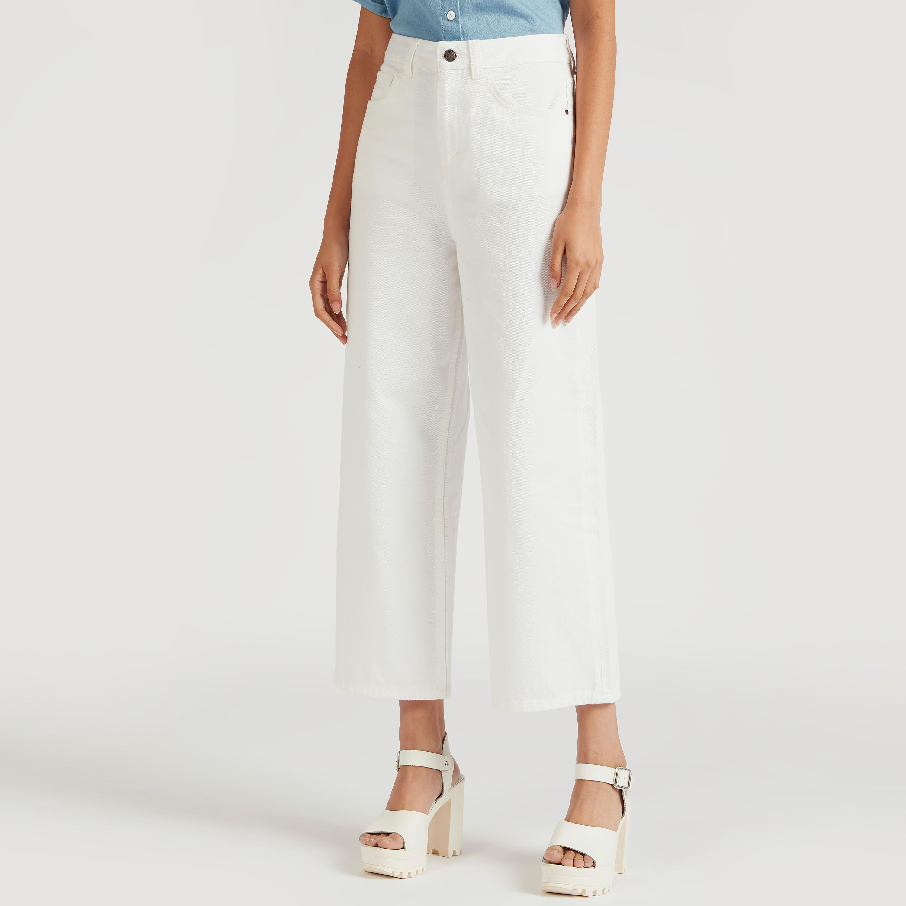Solid Cropped Jeans with Button Closure-women-clothing-bottoms-jeans-image-1