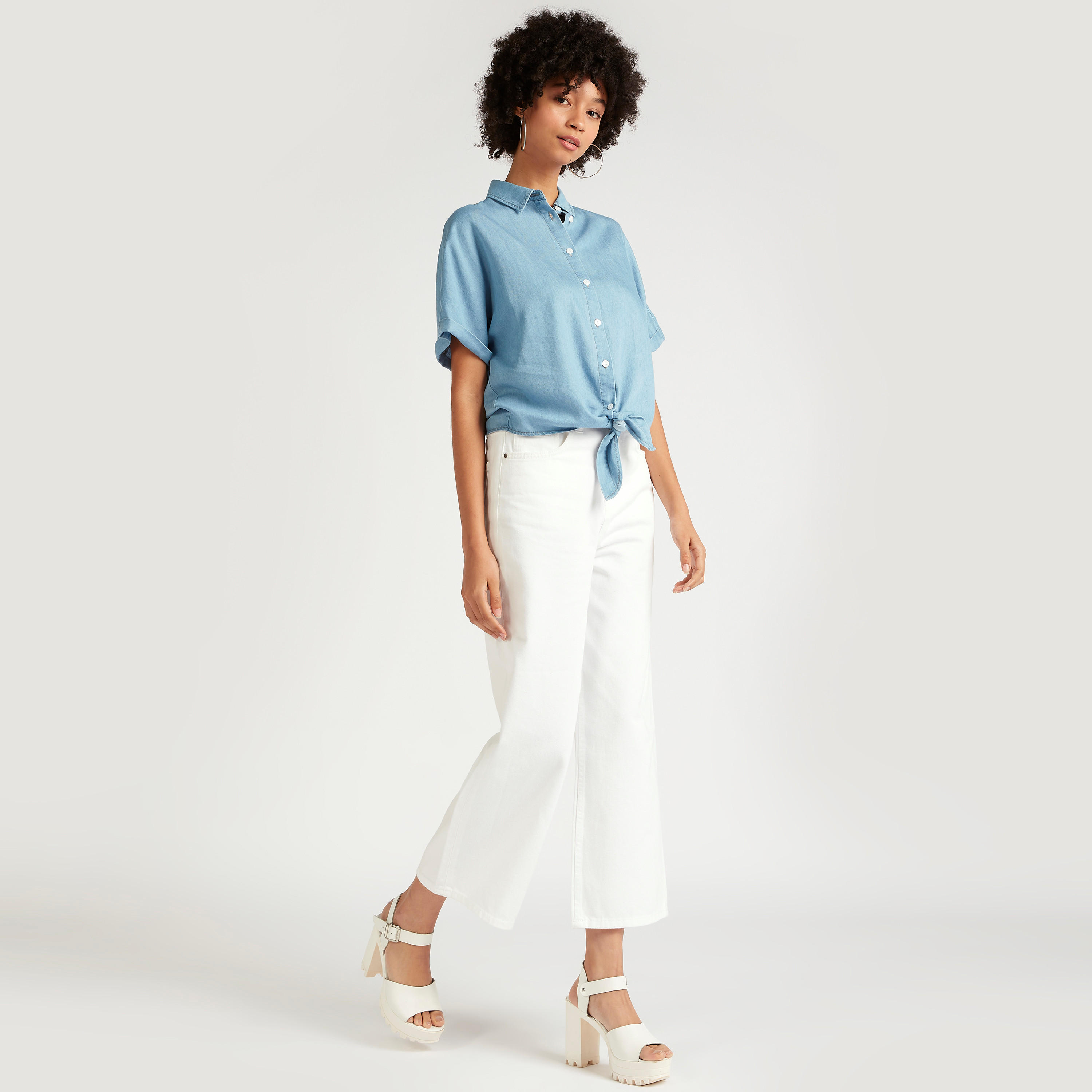 Solid Cropped Jeans with Button Closure-women-clothing-bottoms-jeans-image-2