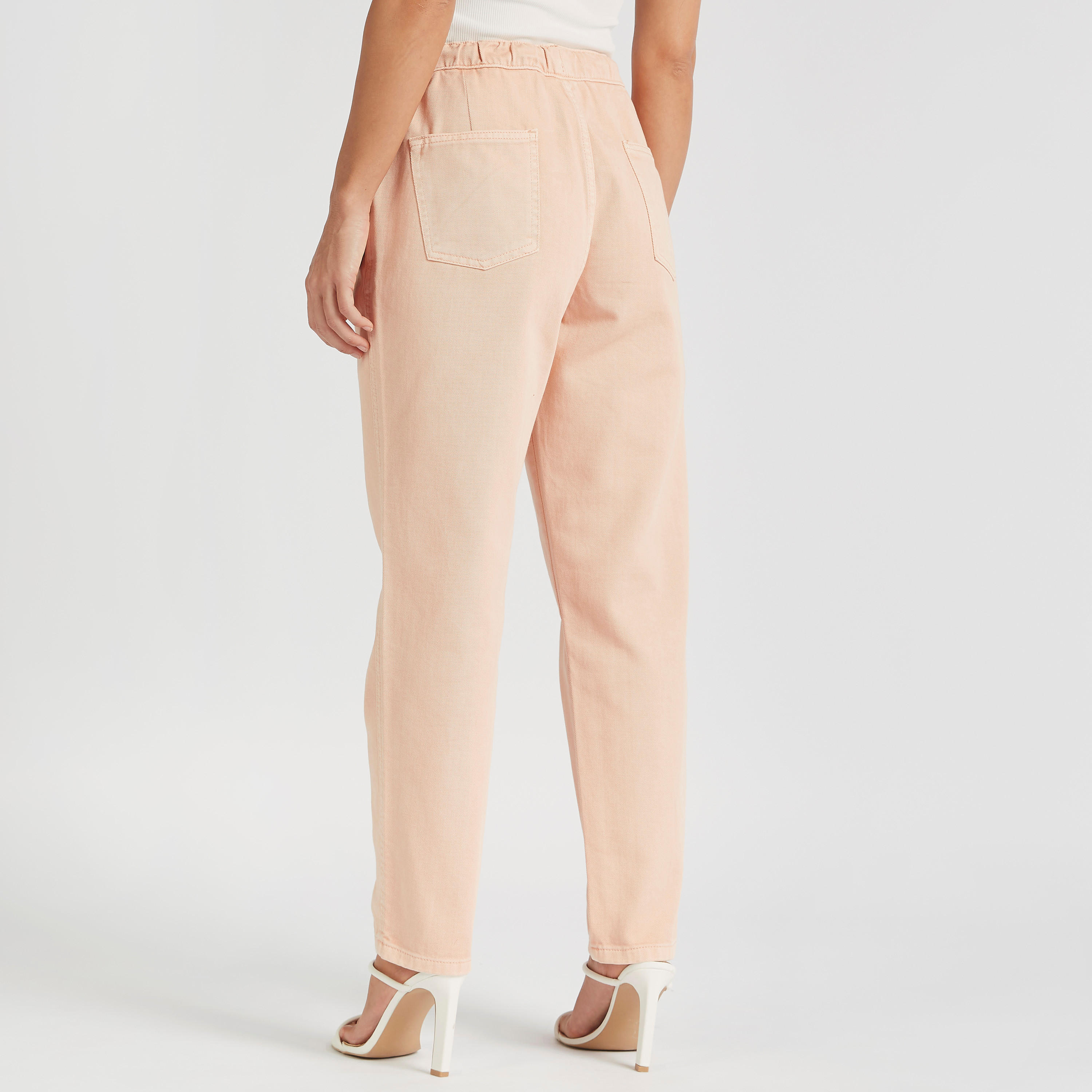 Solid Denim Pants with Drawstring Closure and Pockets-women-clothing-bottoms-trousers-image-4