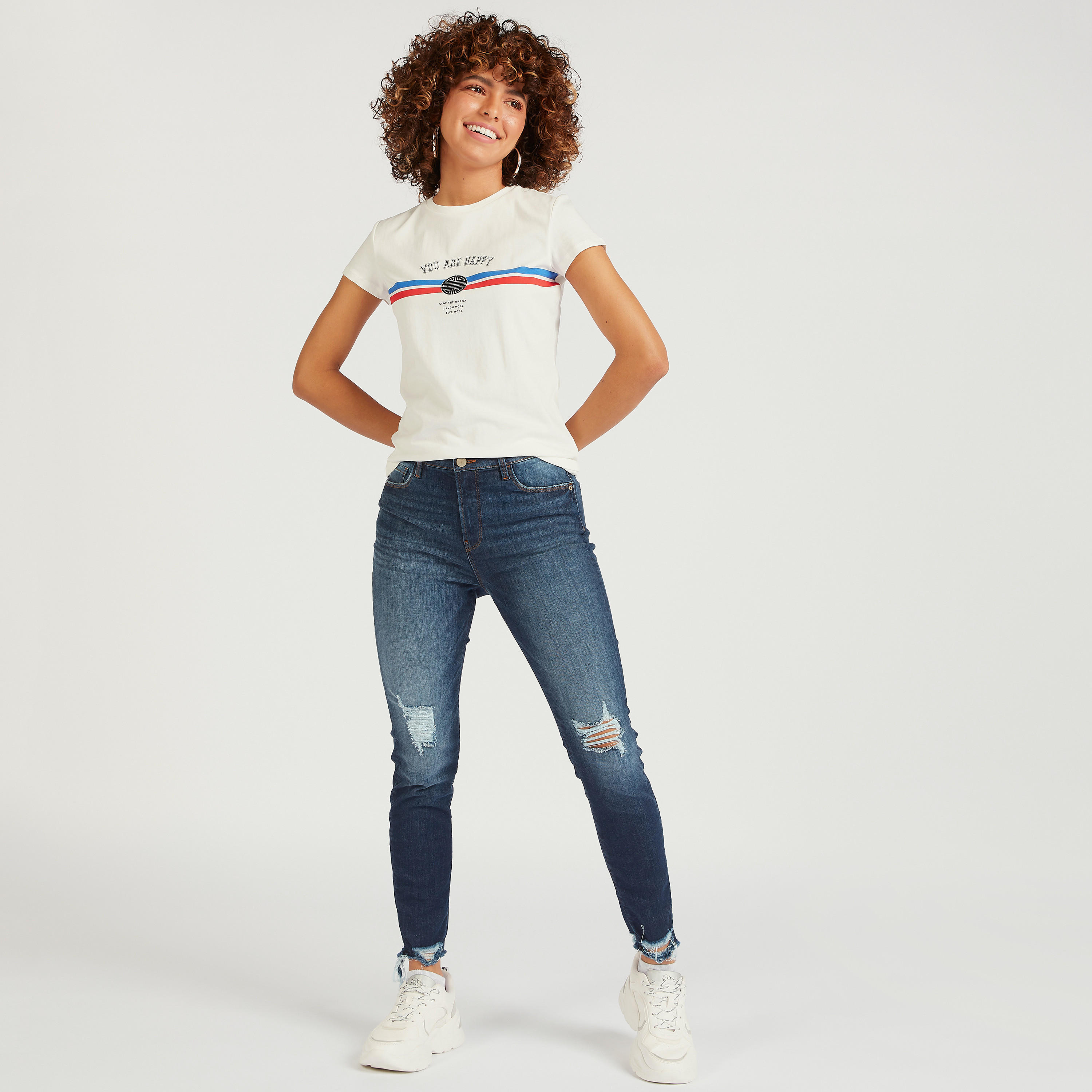 بنطلون جينز مضلّع بقصّة سوبر سكيني وزر إغلاق-women-clothing-bottoms-jeans-image-2