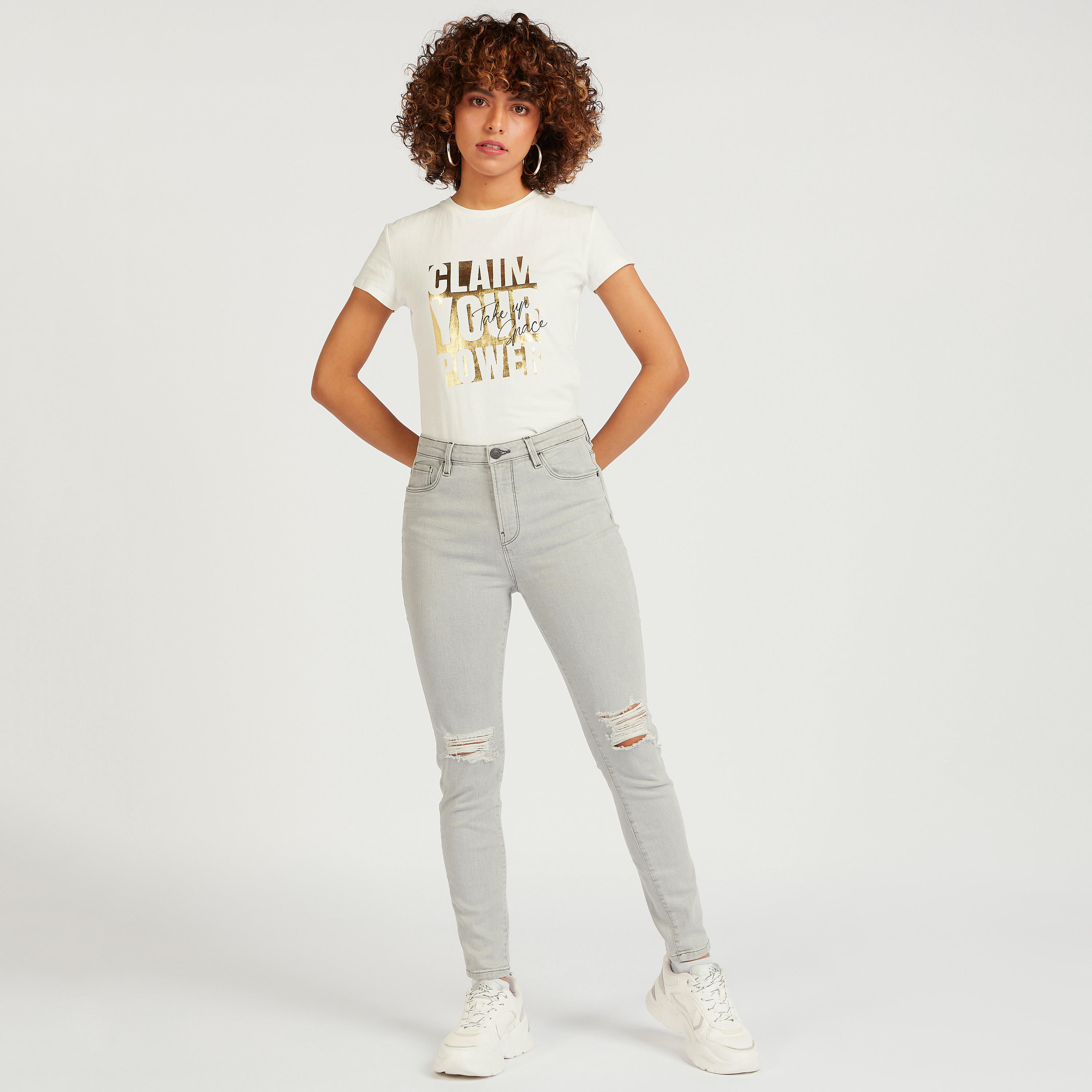 بنطلون جينز مضلّع بقصّة سوبر سكيني وزر إغلاق-women-clothing-bottoms-jeans-image-2