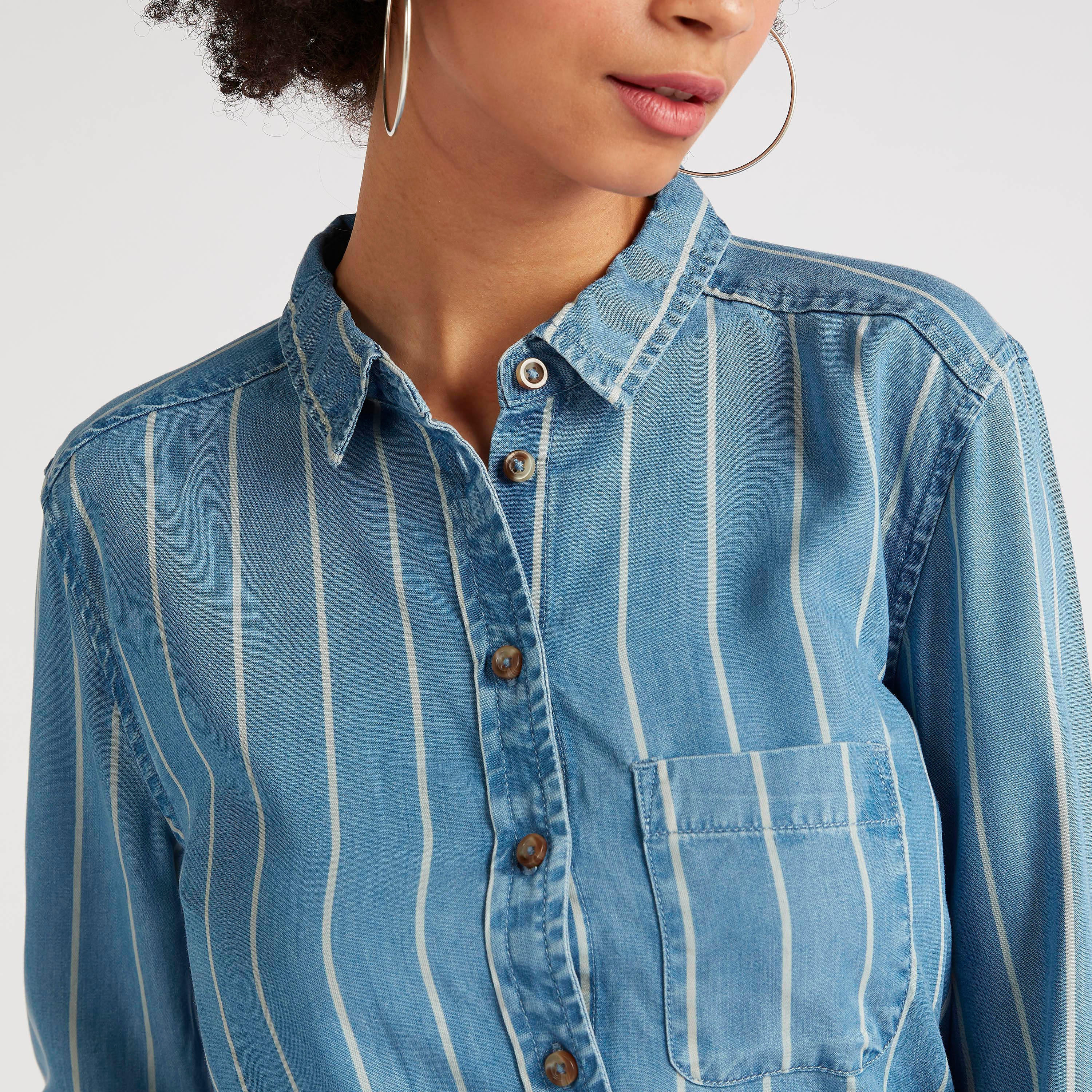قميص مخطّط بجيوب وأكمام طويلة-women-clothing-shirtsandblouses-shirts-image-5