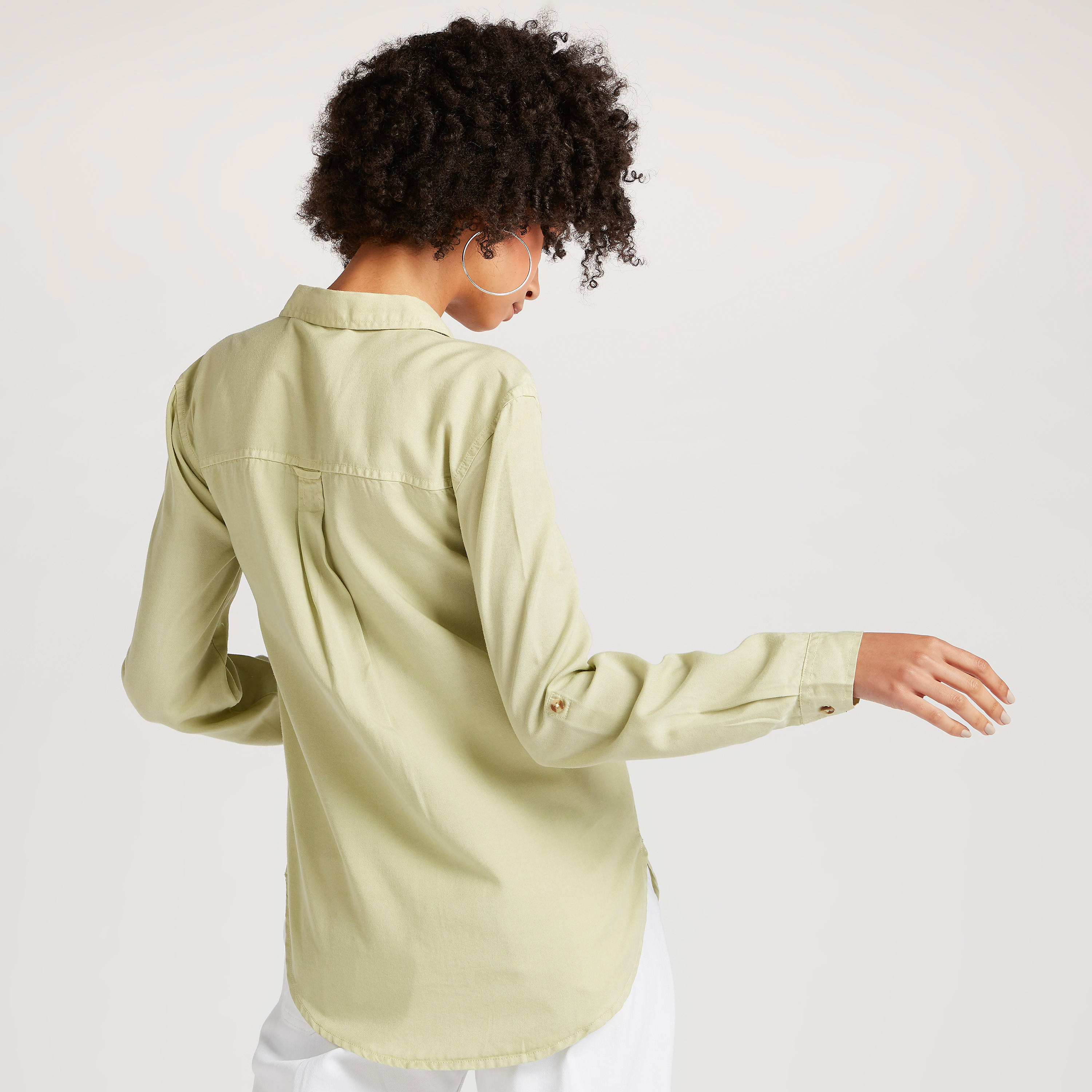 قميص سادة بجيب وأكمام طويلة-women-clothing-shirtsandblouses-shirts-image-2