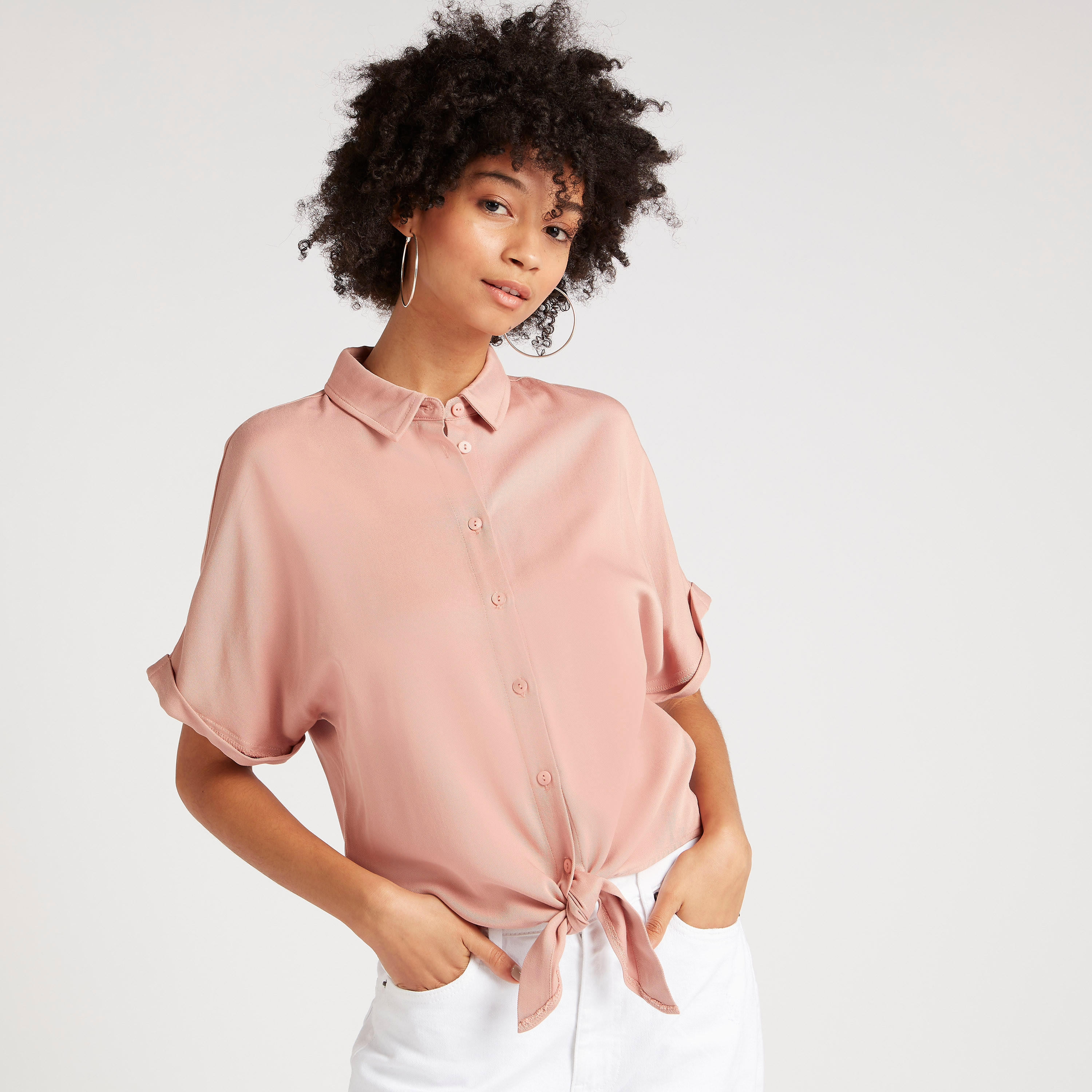 قميص سادة بياقة واسعة وأربطة أماميّة-women-clothing-shirtsandblouses-shirts-image-7