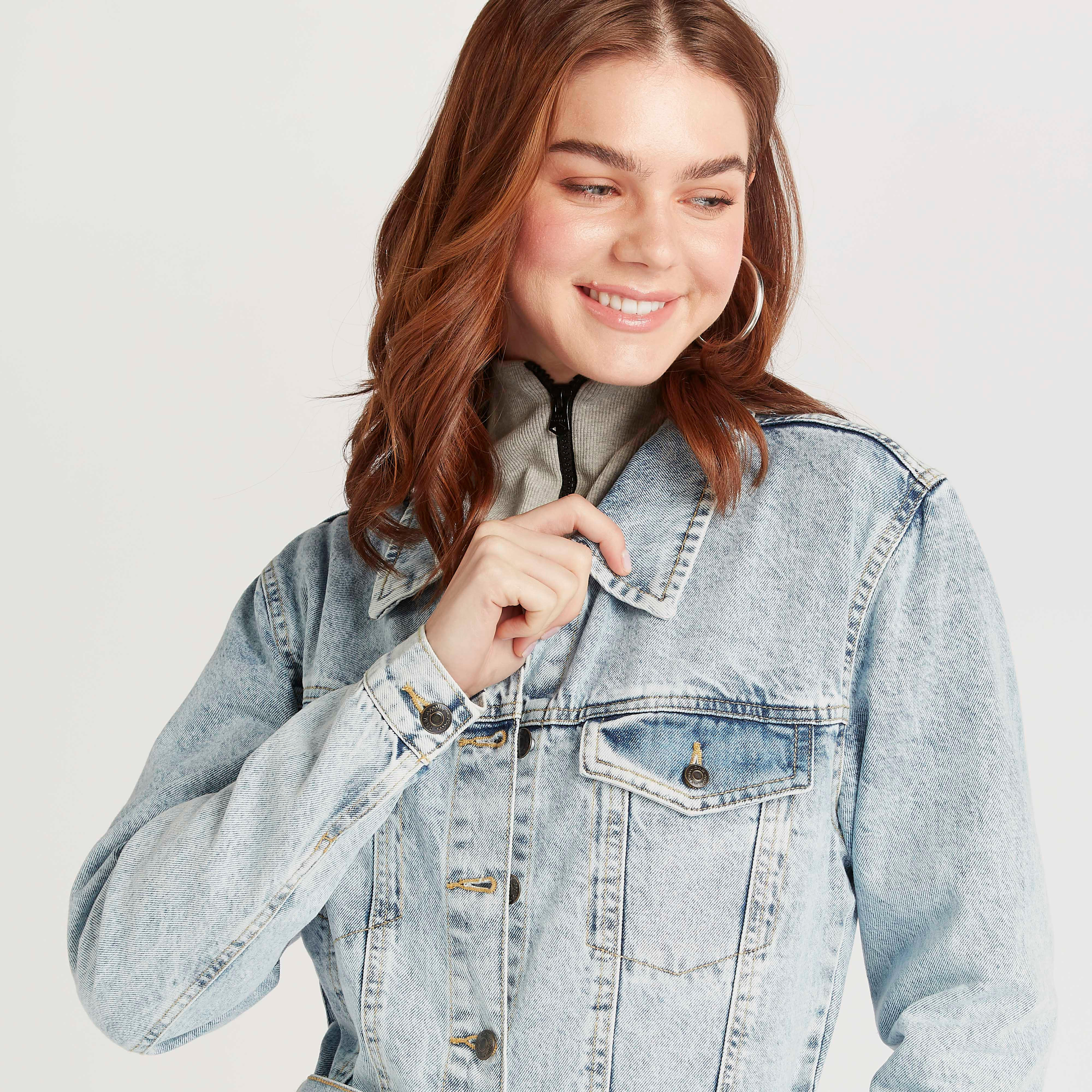Solid Denim Jacket with Pockets and Tie-Up Belt-women-winterwear-coatsandjackets-jackets-image-6