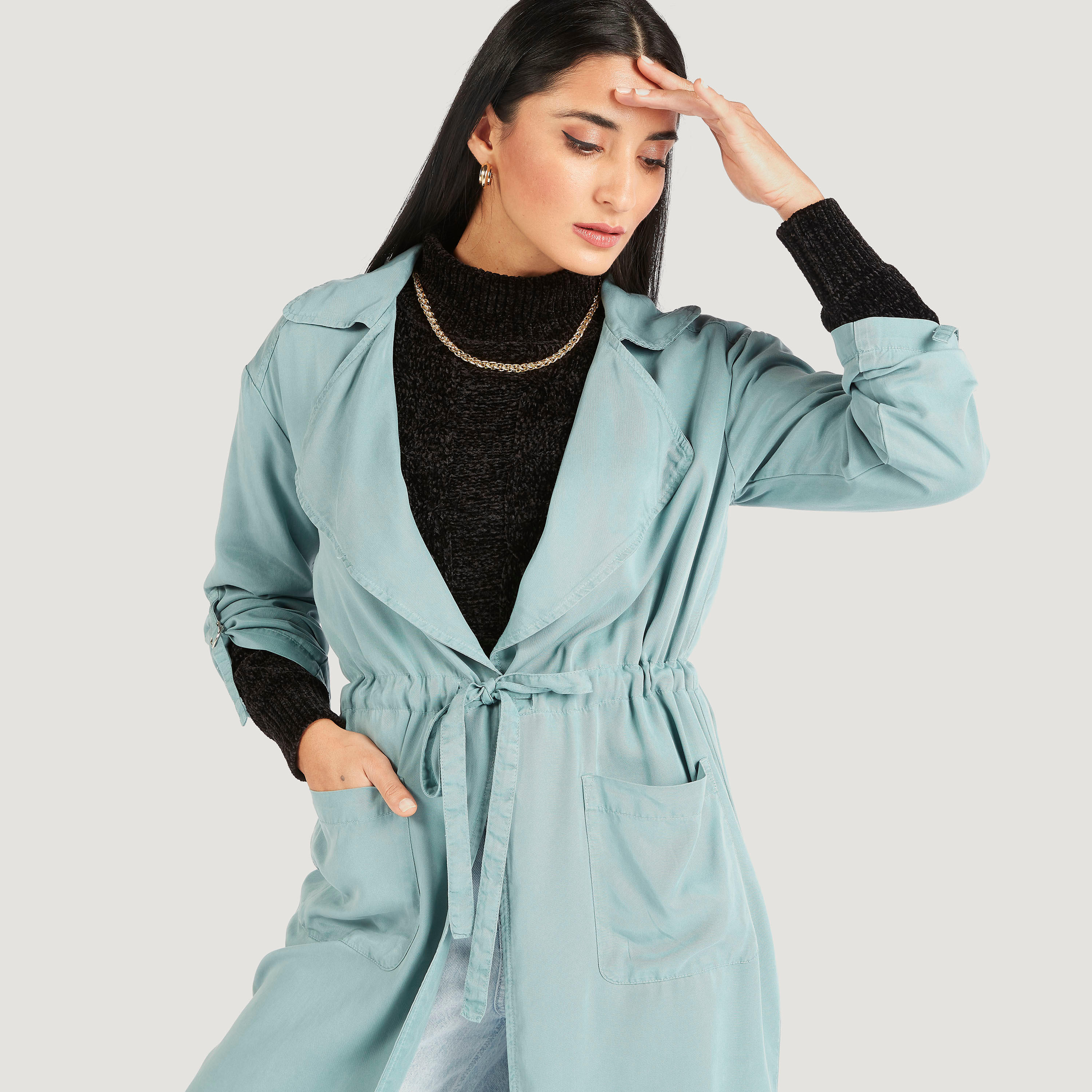 جاكيت طويل بياقة طويلة وأكمام طويلة وأربطة-women-winterwear-coatsandjackets-jackets-image-5