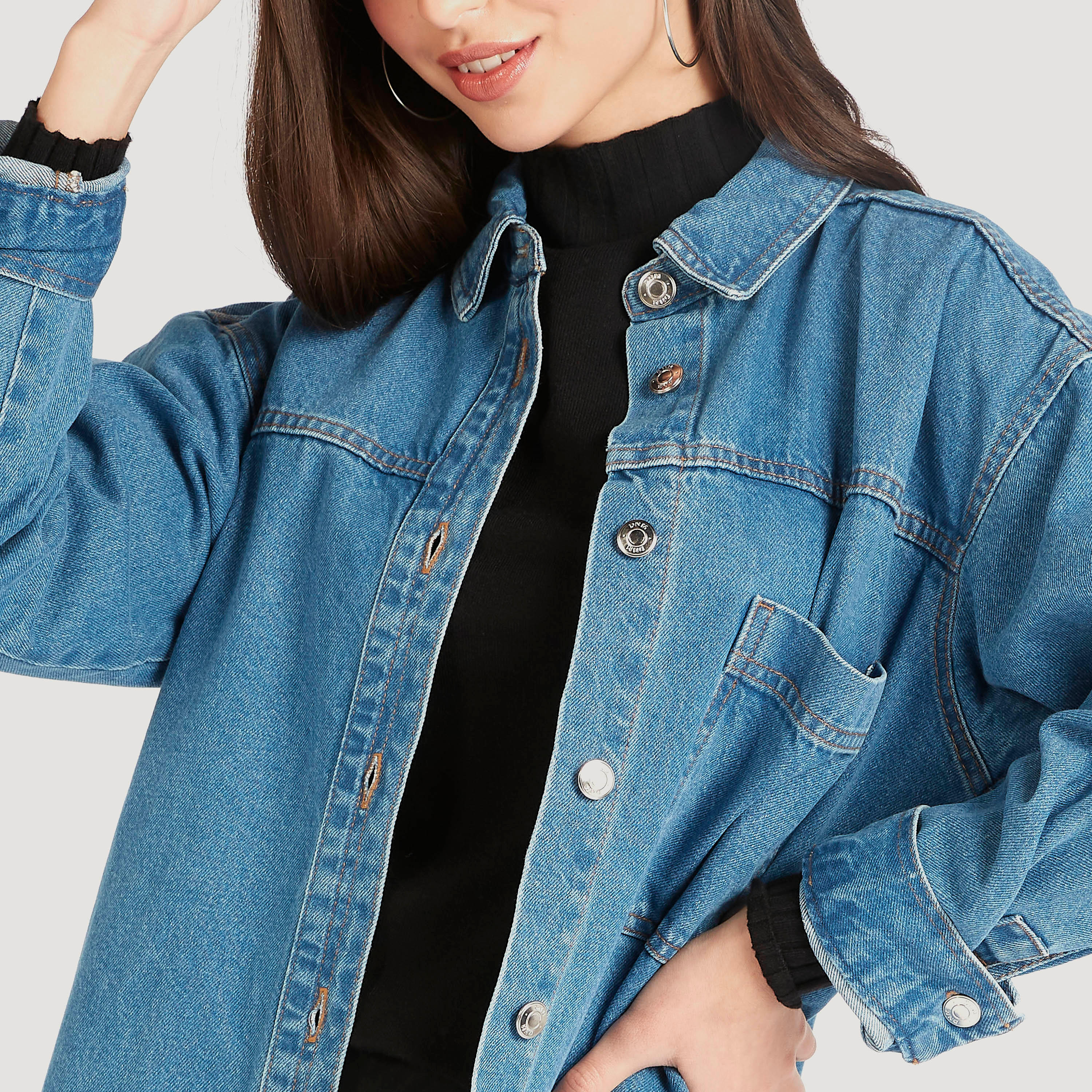 جاكيت دنيم طويل بأكمام طويلة-women-winterwear-coatsandjackets-jackets-image-3