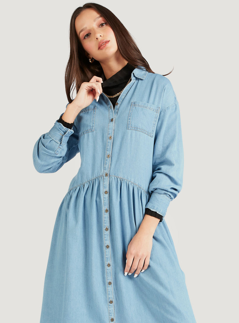 فستان قميص دنيم بأكمام طويلة-women-clothing-dresses-image-2