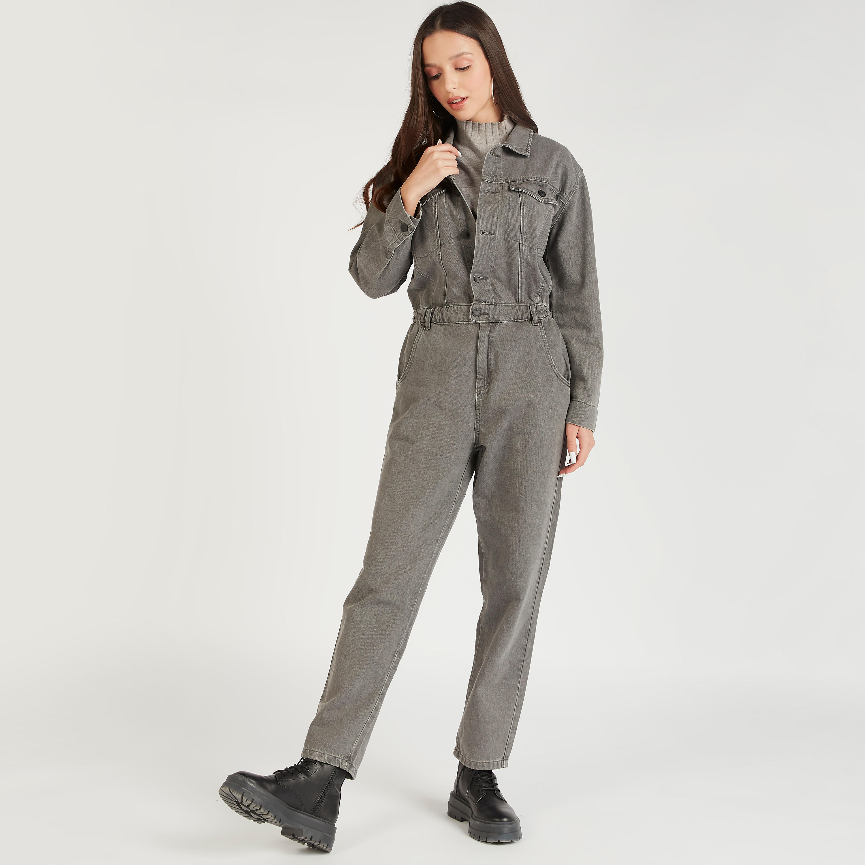 جمبسوت دنيم بأكمام طويلة-women-clothing-jumpsuits-image-1