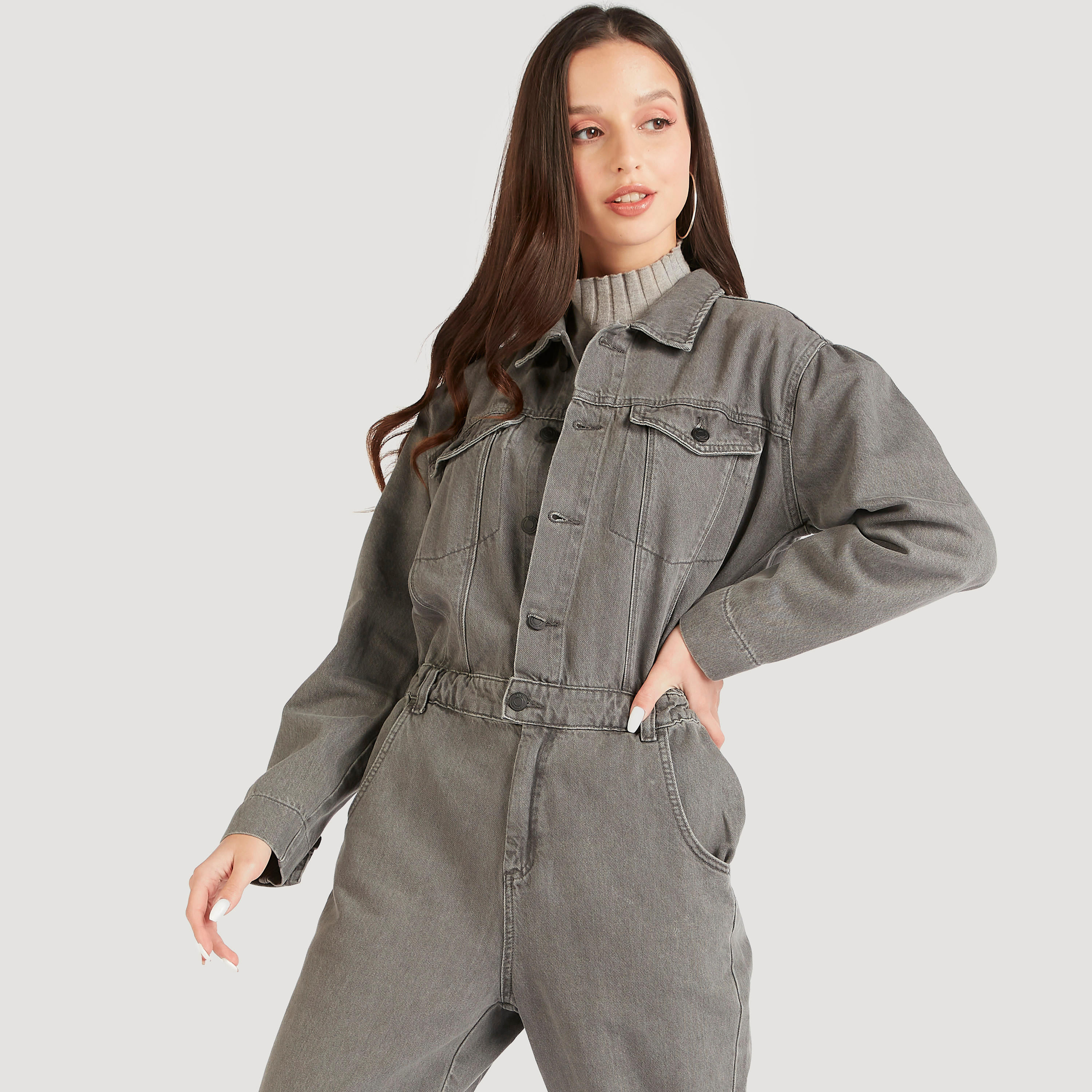 جمبسوت دنيم بأكمام طويلة-women-clothing-jumpsuits-image-3