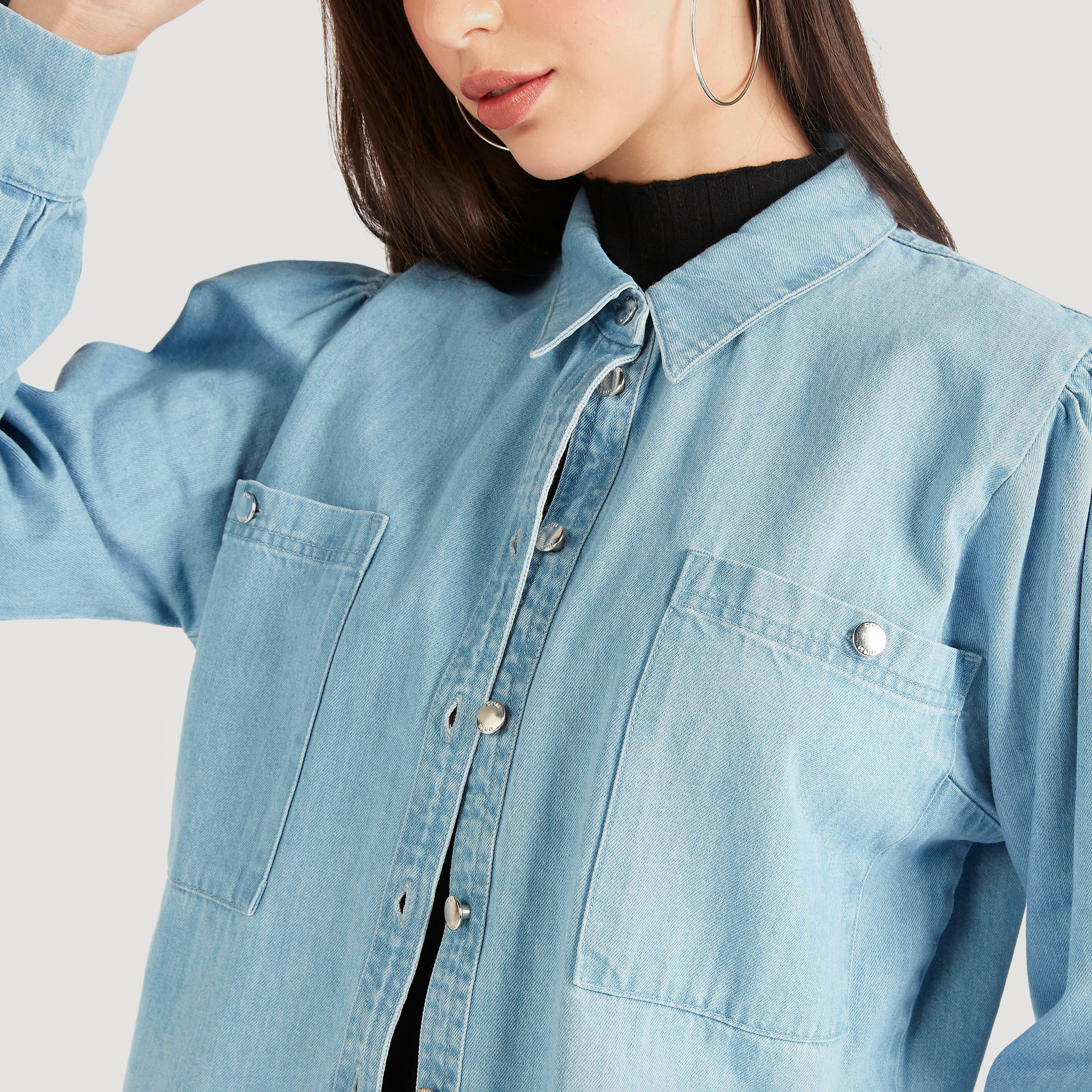 Oversized Shirt with Long Sleeves and Button Closure-women-clothing-shirtsandblouses-shirts-image-3