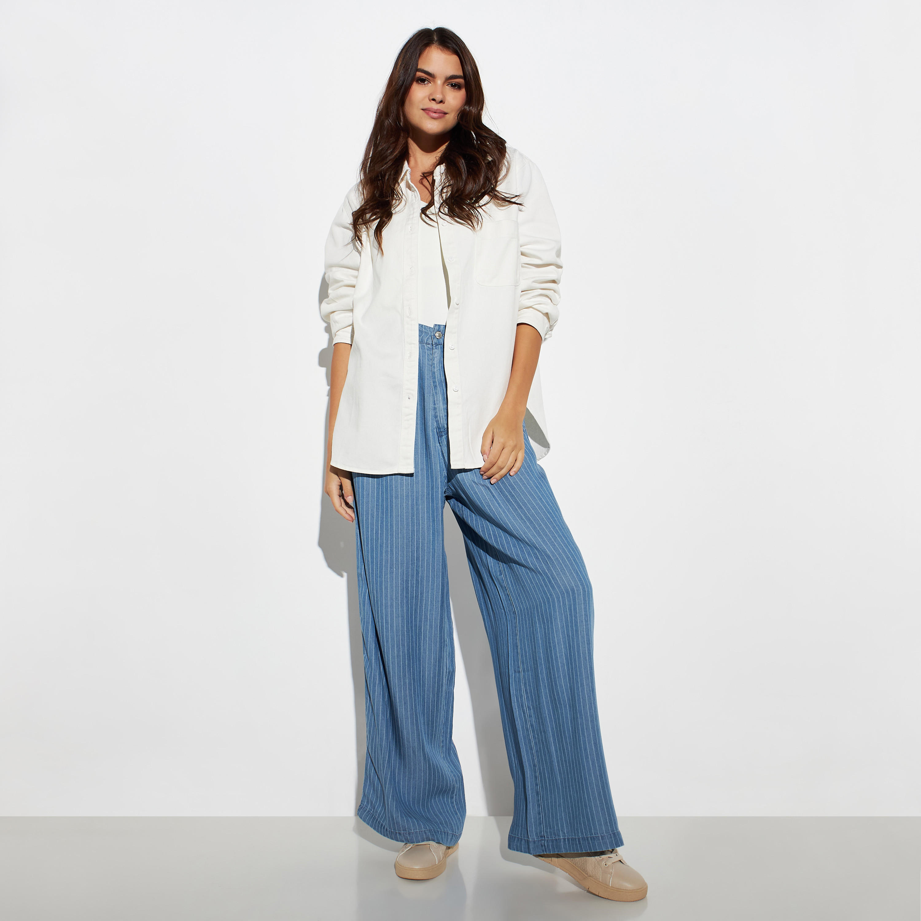 بنطلون جينز مخطّط واسع الساقين بزر إغلاق وجيوب-women-clothing-bottoms-jeans-image-2
