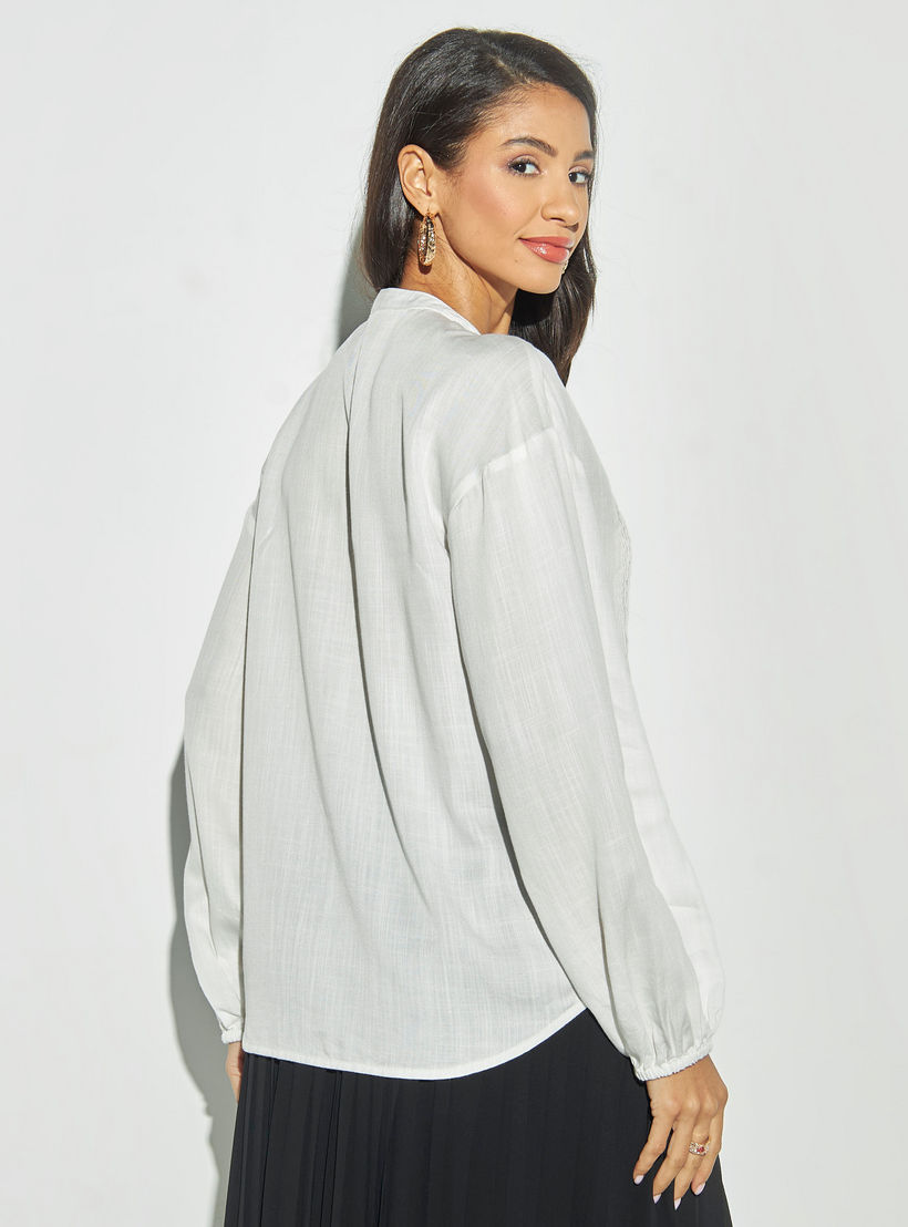 بلوزة بأكمام طويلة وأربطة-women-clothing-shirtsandblouses-blouses-image-2