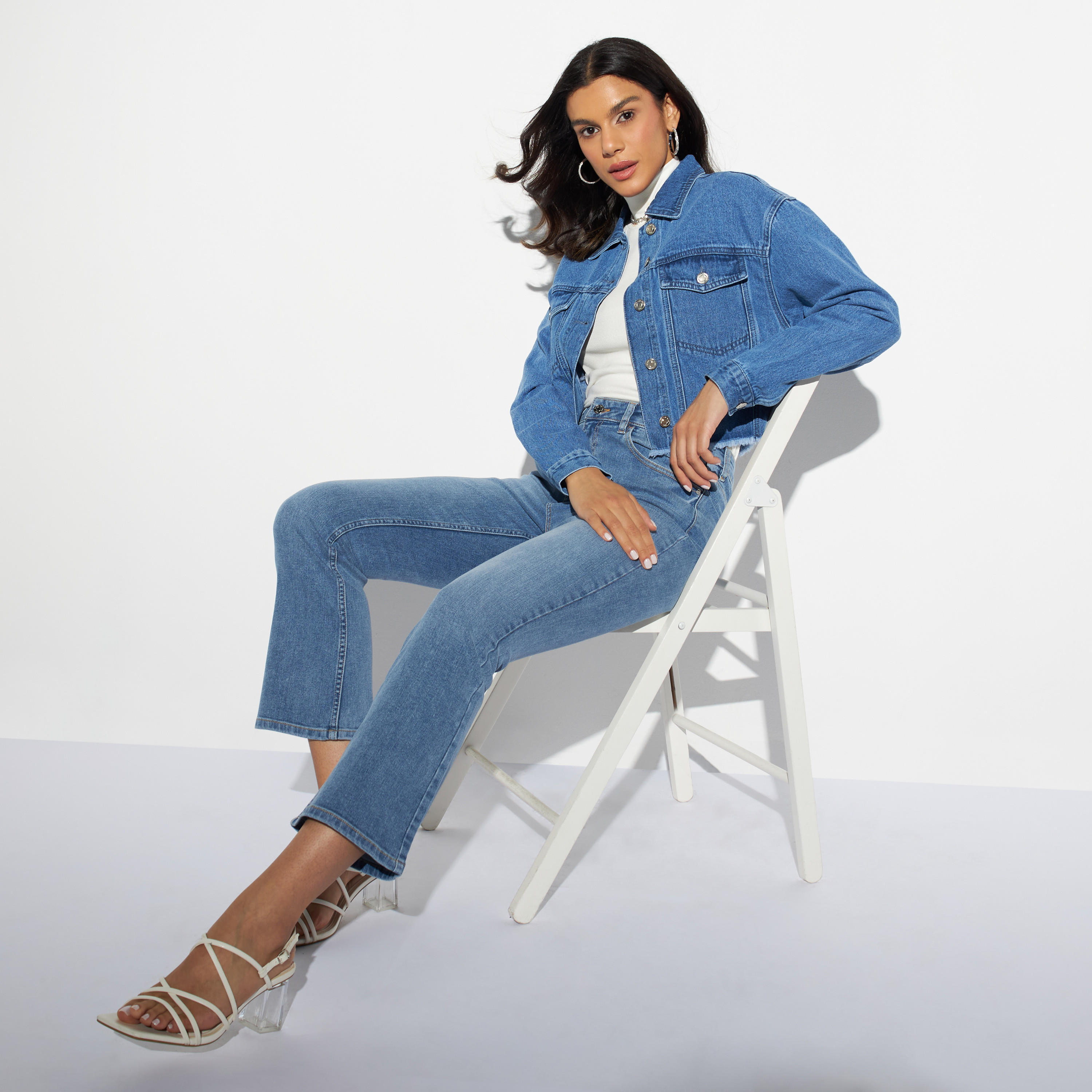 Solid Flare Leg Jeans with Pockets-women-clothing-bottoms-jeans-image-2