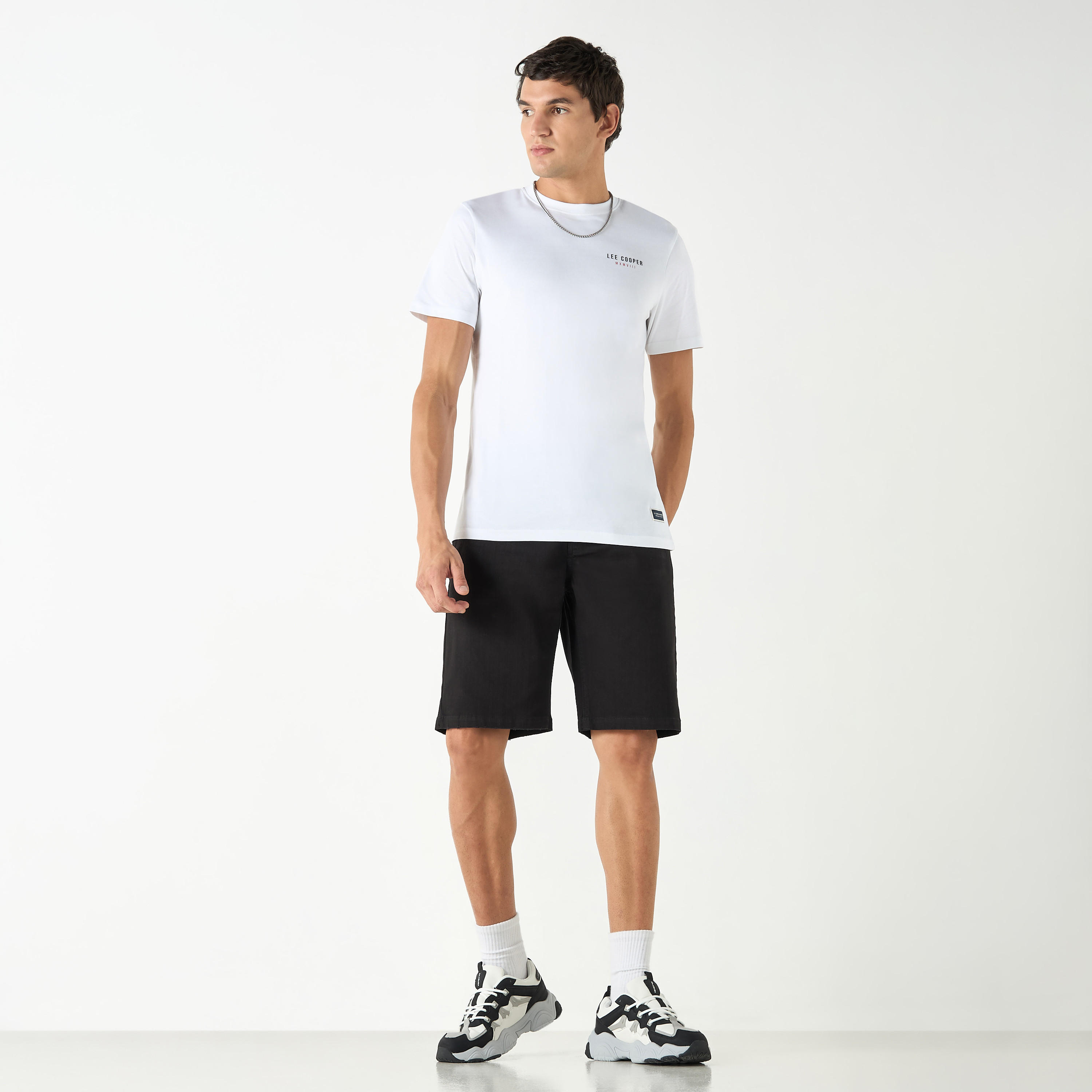 Denim Shorts with Pockets and Button Closure-men-clothing-bottoms-shorts-image-22