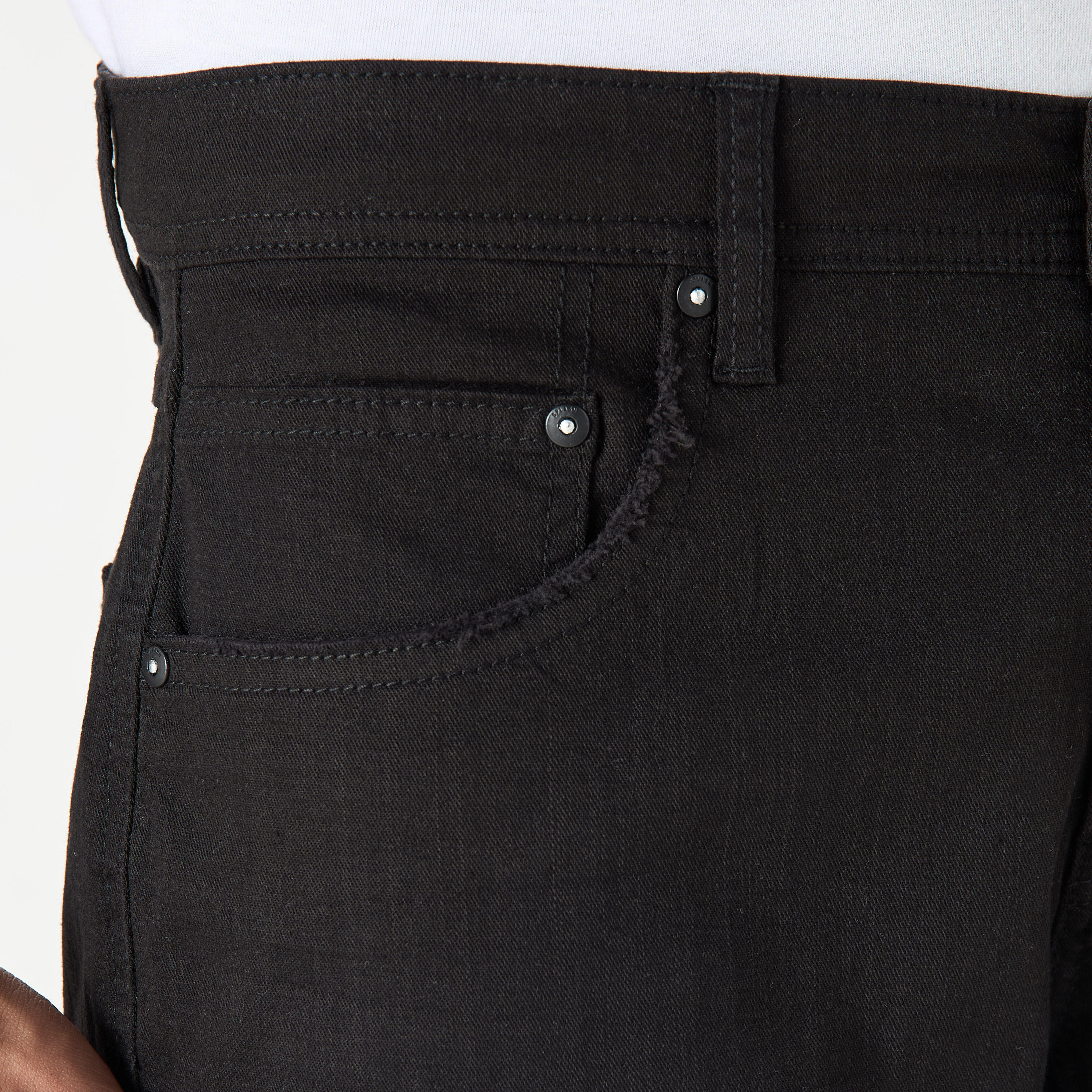 Denim Shorts with Pockets and Button Closure-men-clothing-bottoms-shorts-image-24