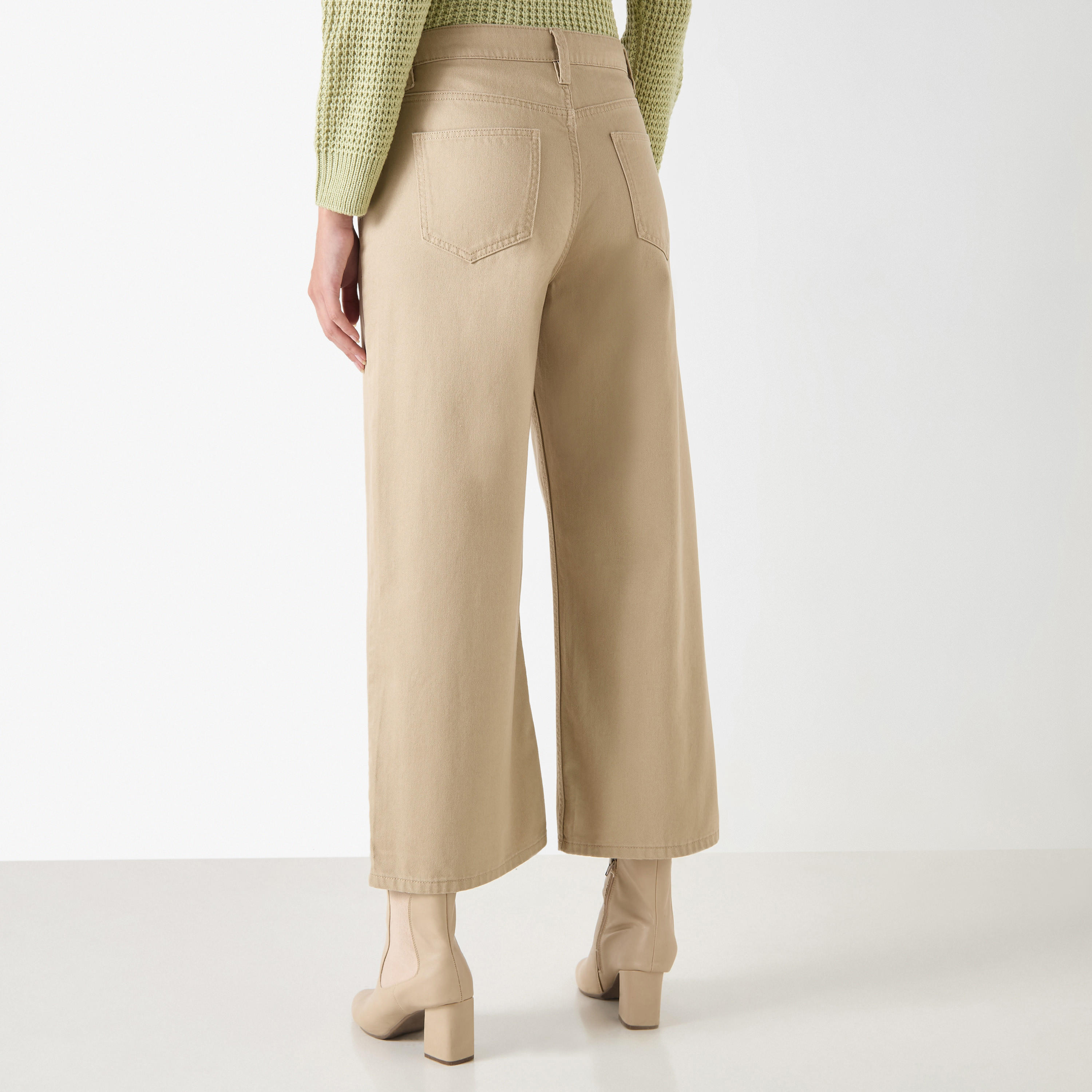 بنطلون جينز سادة واسع الساقين بخصر متوسط الارتفاع-women-clothing-bottoms-jeans-image-11