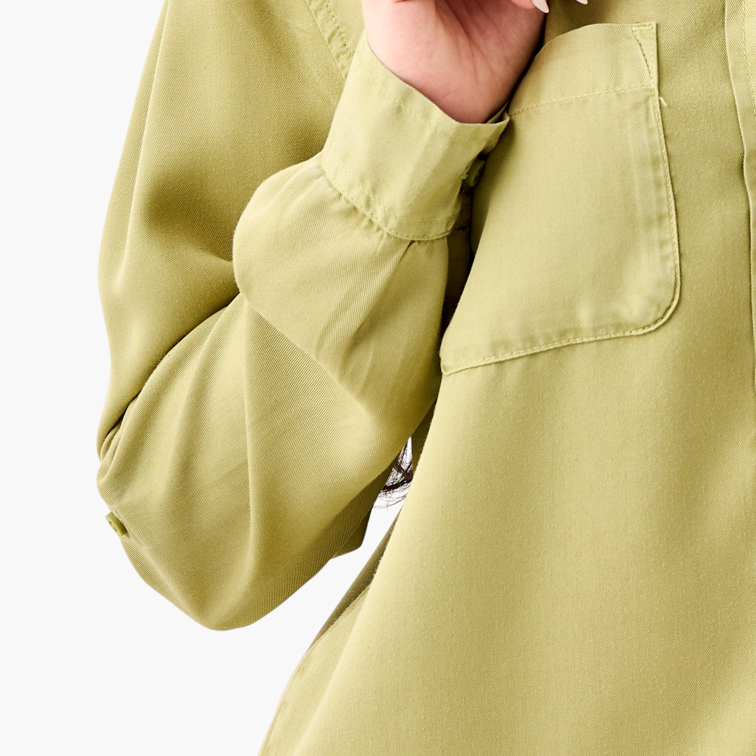 Pocket Detail Shirt with Roll-Up Sleeves-women-clothing-shirtsandblouses-shirts-image-5