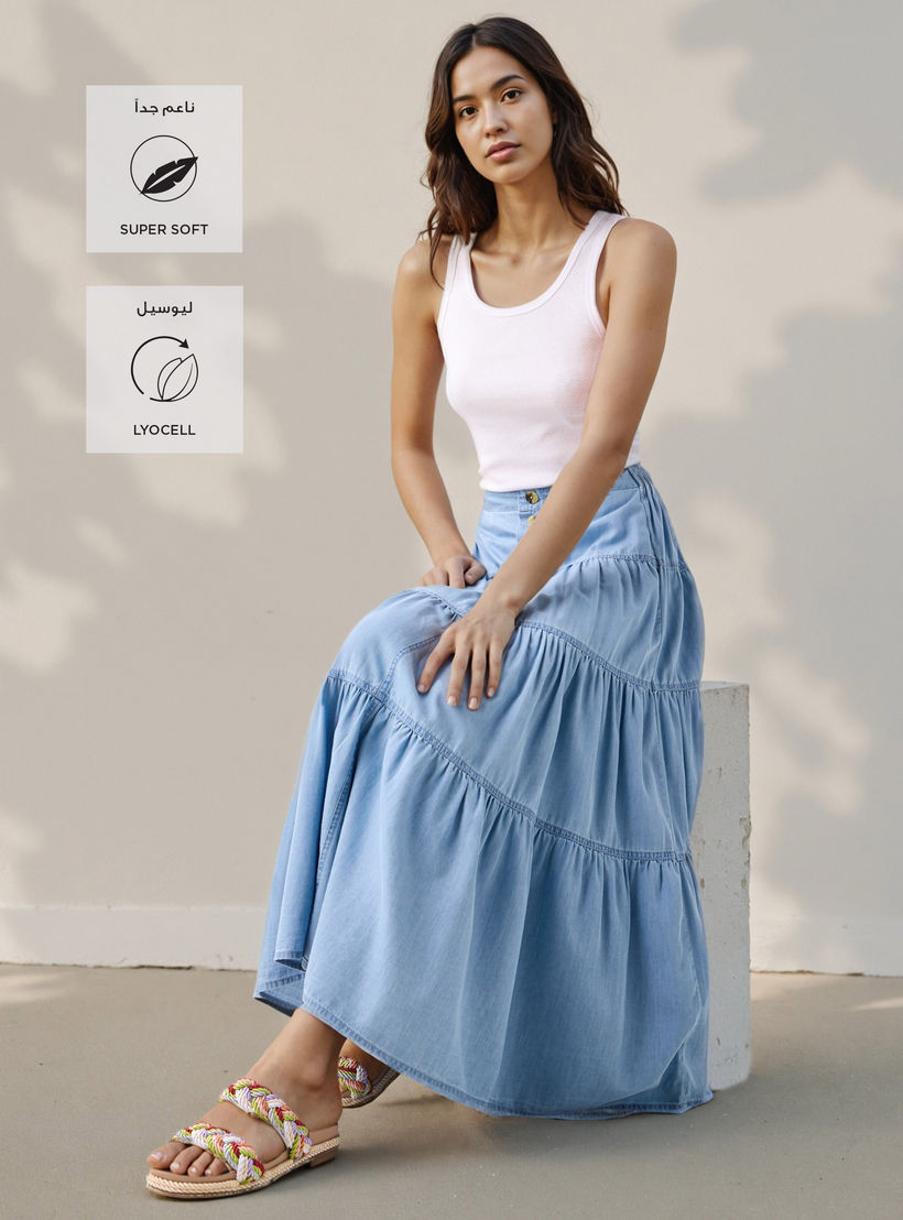 تنورة دنيم ماكسي متعددة الطبقات-women-clothing-bottoms-skirts-image-2