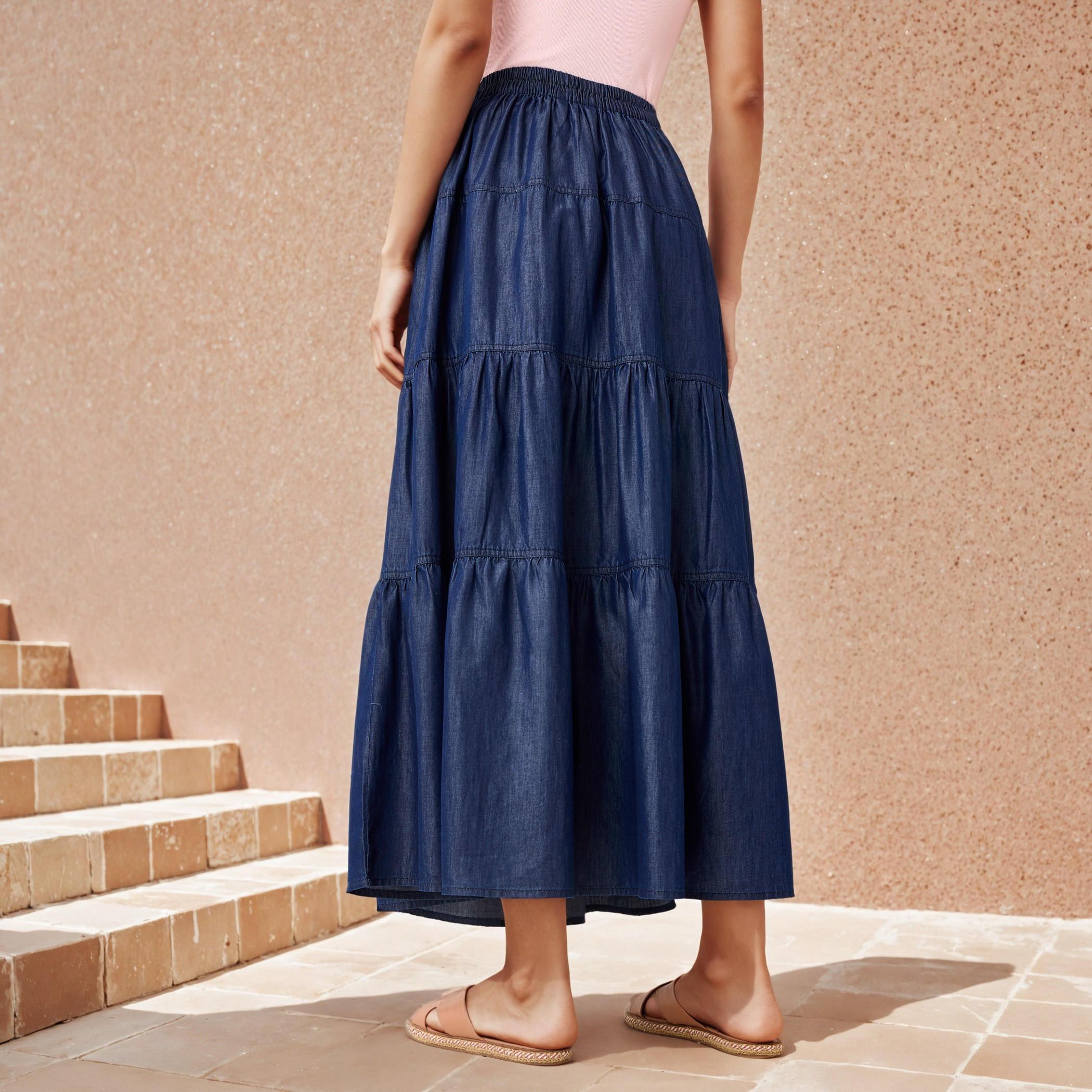 Tiered Denim Maxi Skirt-women-clothing-bottoms-skirts-image-3