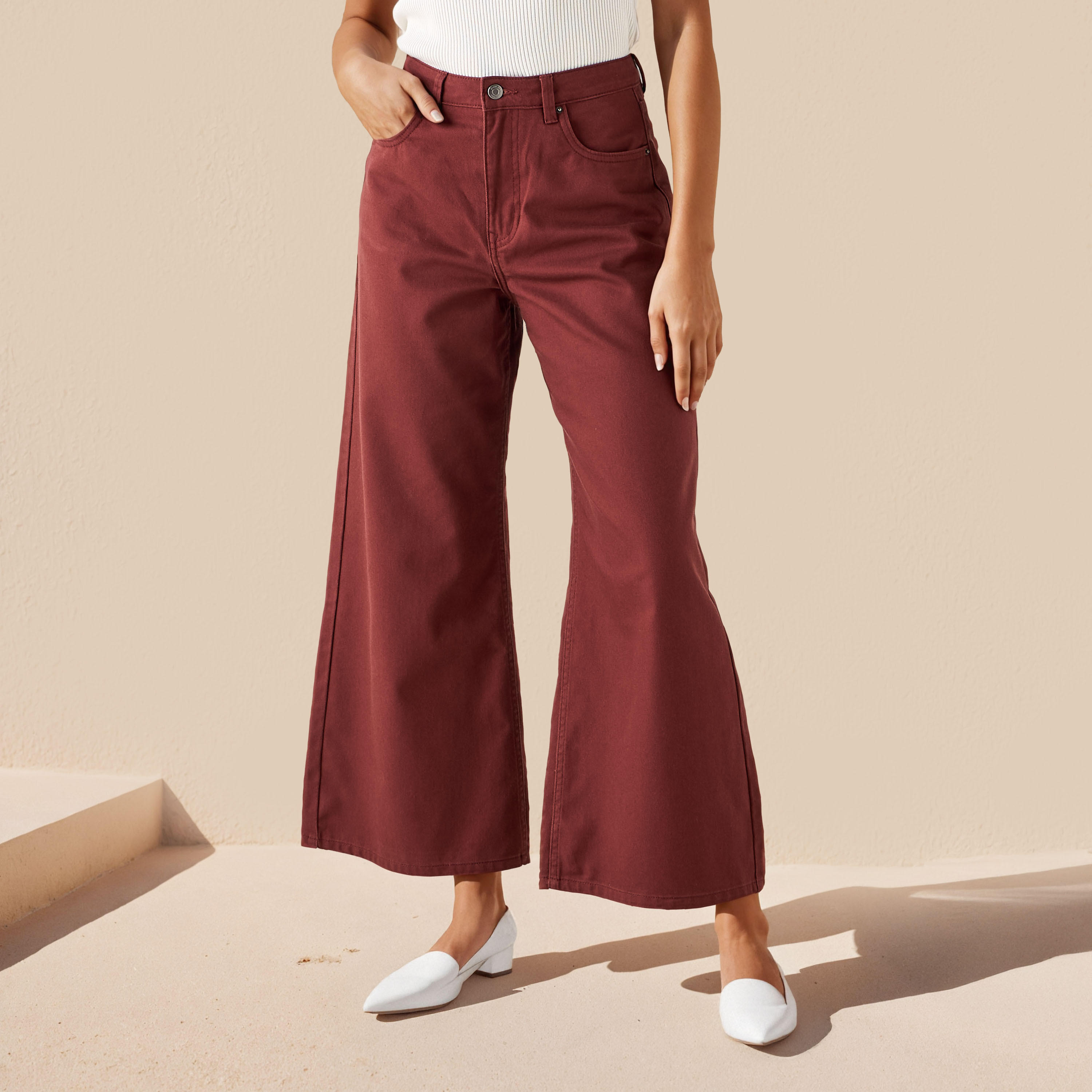 بنطلون جينز قصير واسع الساق-women-clothing-bottoms-jeans-image-5