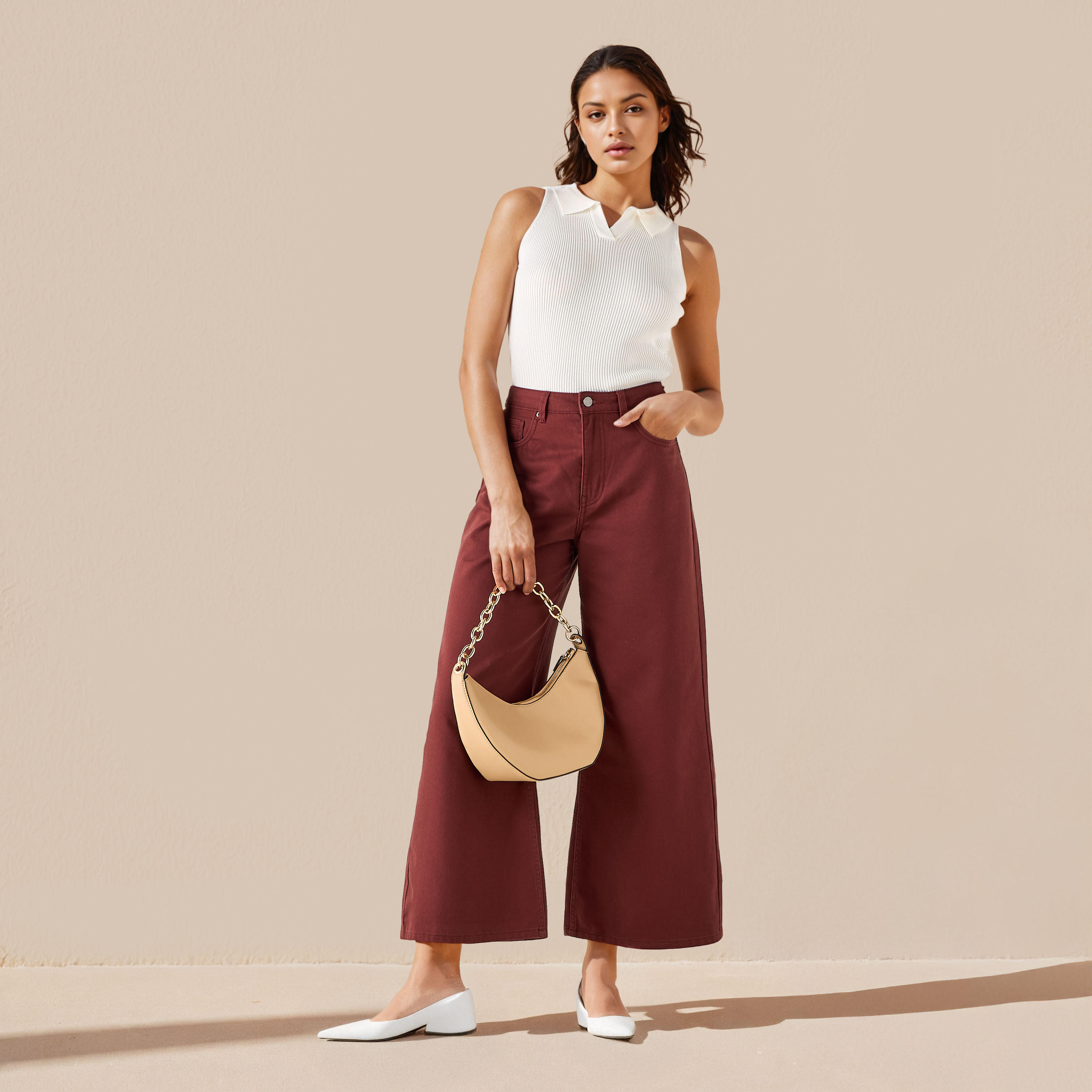 بنطلون جينز قصير واسع الساق-women-clothing-bottoms-jeans-image-4