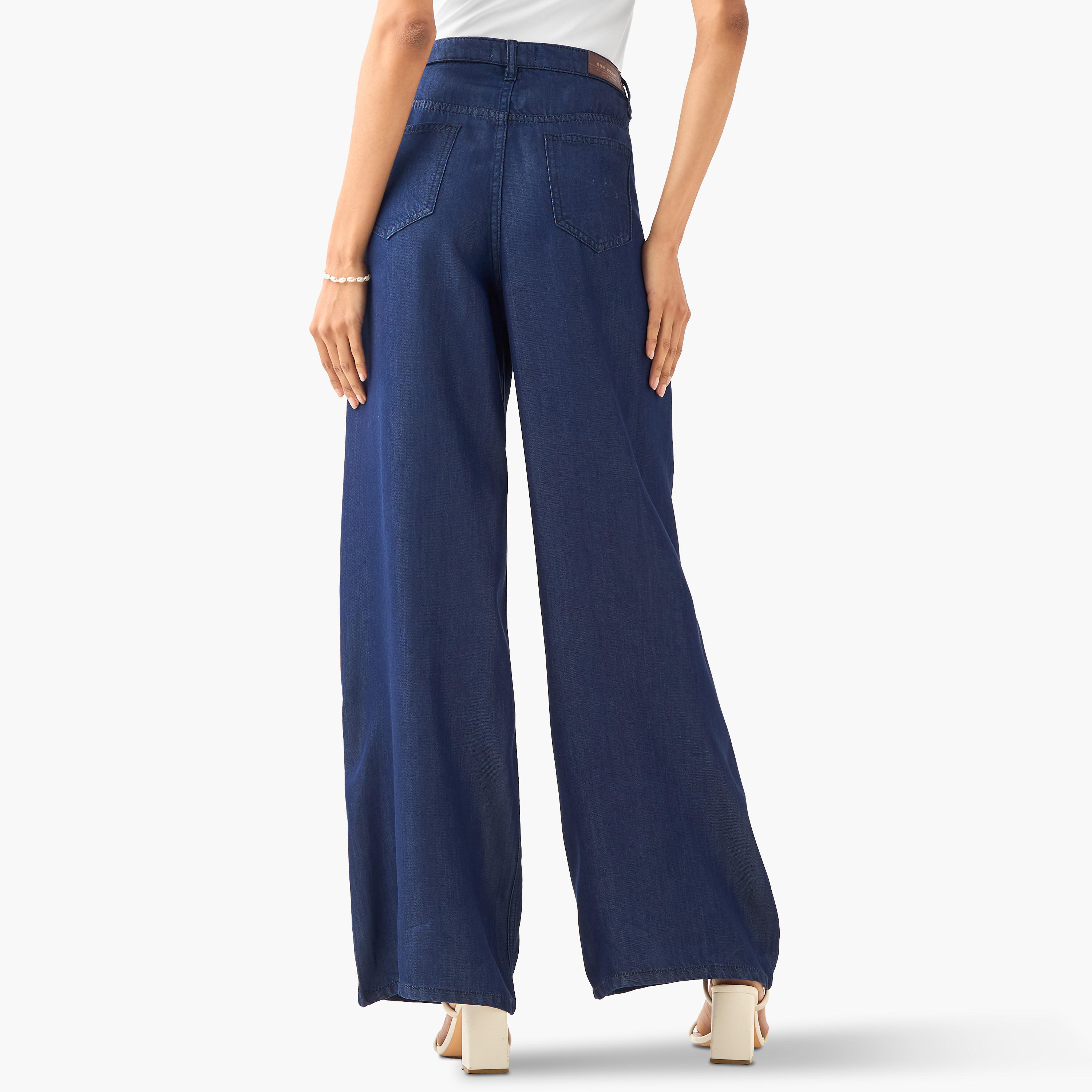 بنطلون جينز تينسيل واسع الساقين-women-clothing-bottoms-jeans-image-1