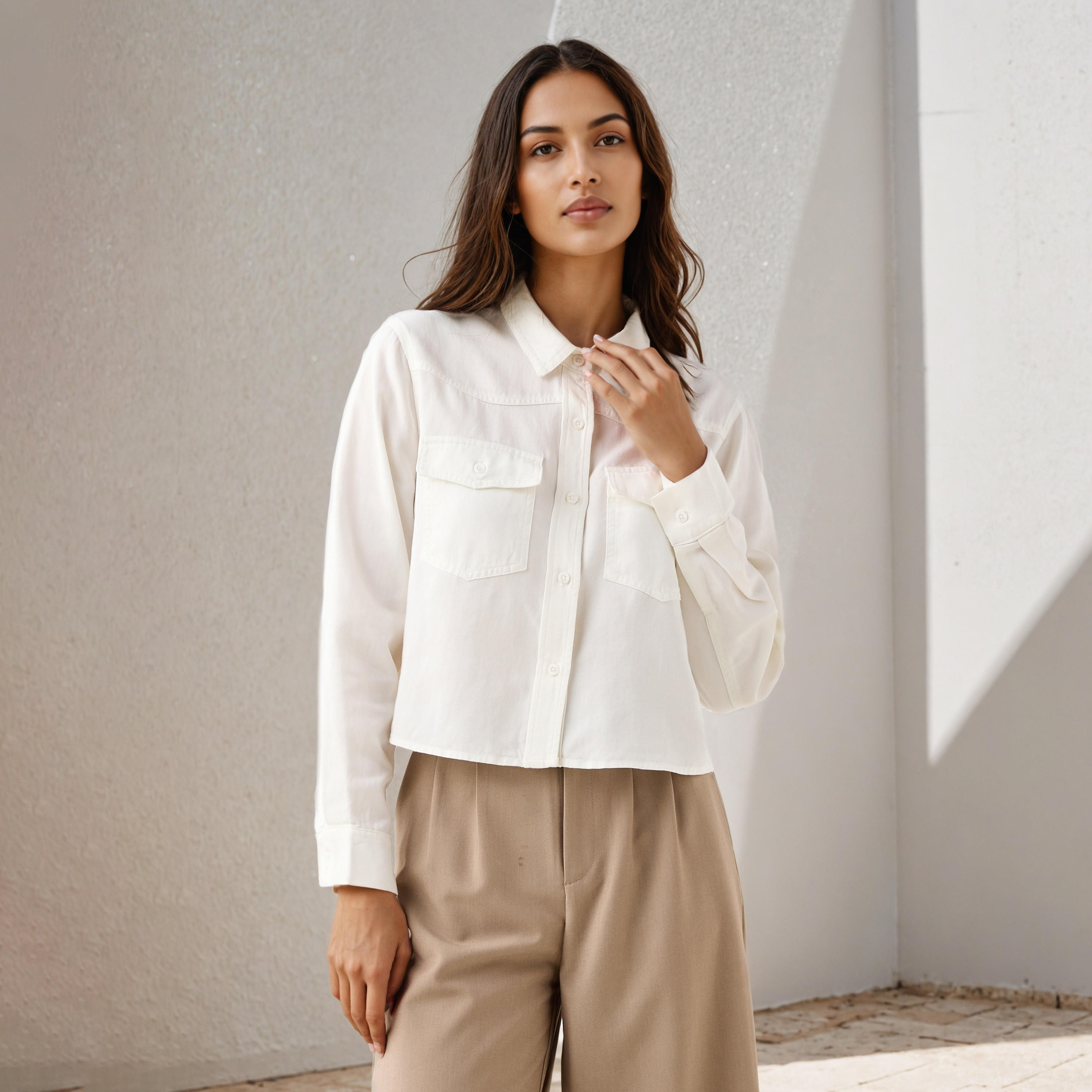 قميص دينم بقصة عادية-women-clothing-shirtsandblouses-shirts-image-5
