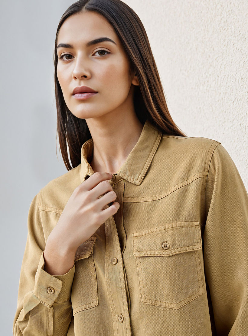 قميص دينم بقصة عادية-women-clothing-shirtsandblouses-shirts-image-5