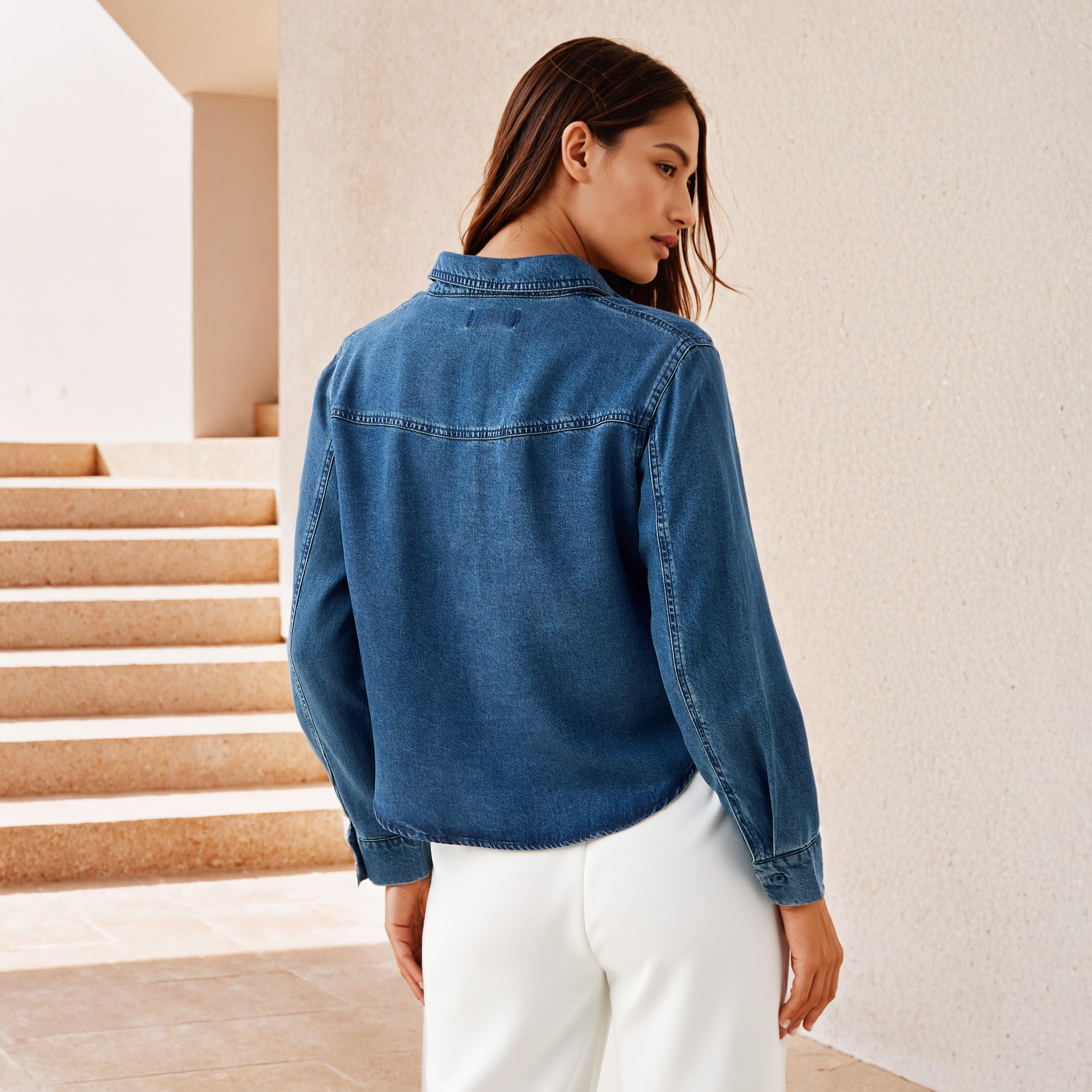 قميص دينم بقصة عادية-women-clothing-shirtsandblouses-shirts-image-3