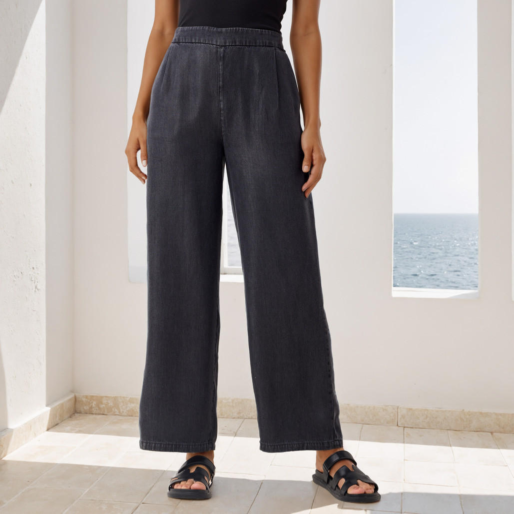 بنطلون دينم بساق واسعة وجيوب-women-clothing-bottoms-trousers-image-1