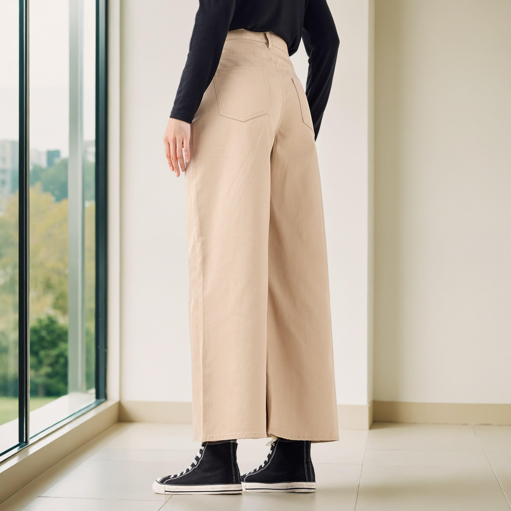 بنطلون جينز واسع قصير مع جيوب-women-clothing-bottoms-jeans-image-3