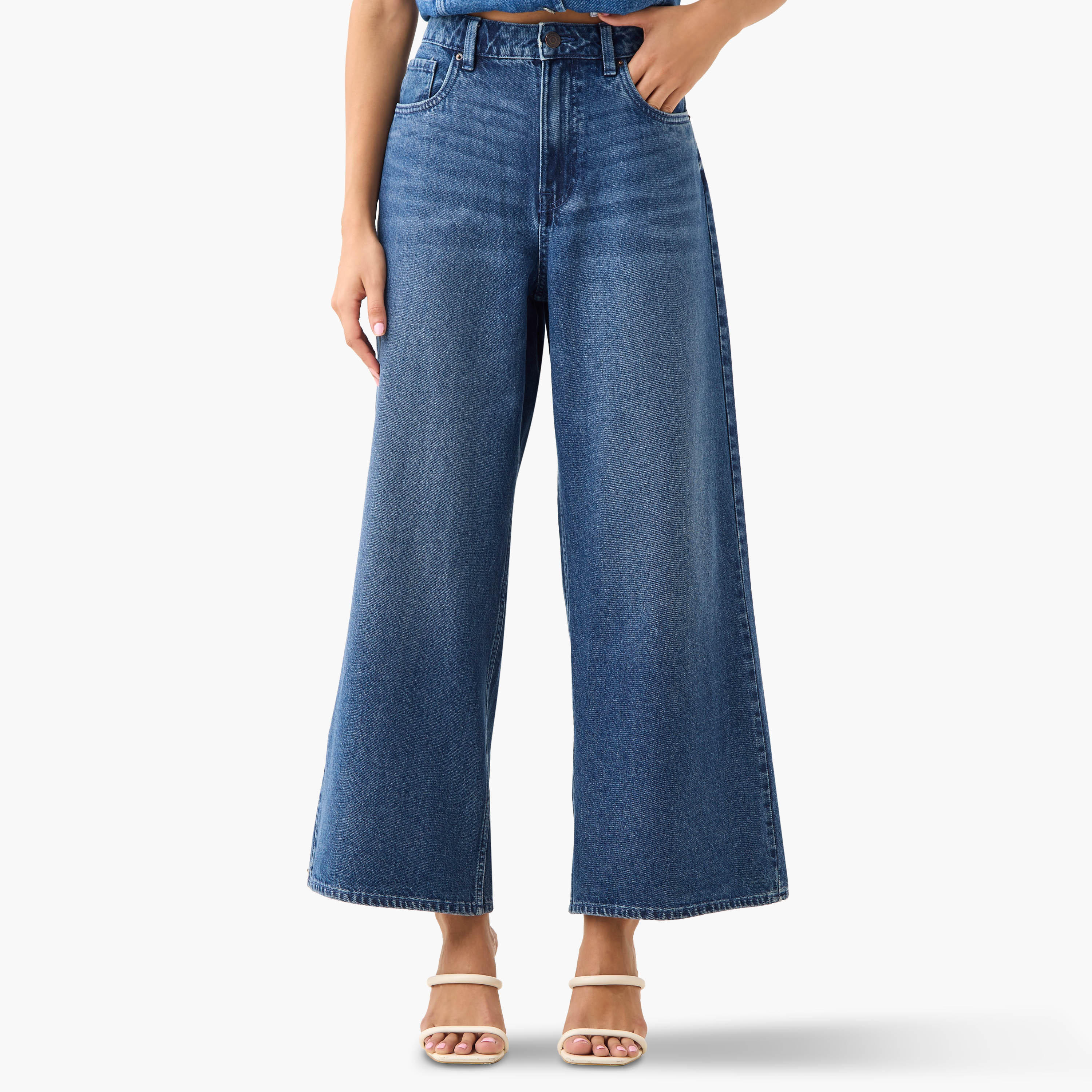Wide Leg Mid-Rise Jeans Cotton-women-clothing-bottoms-jeans-image-1
