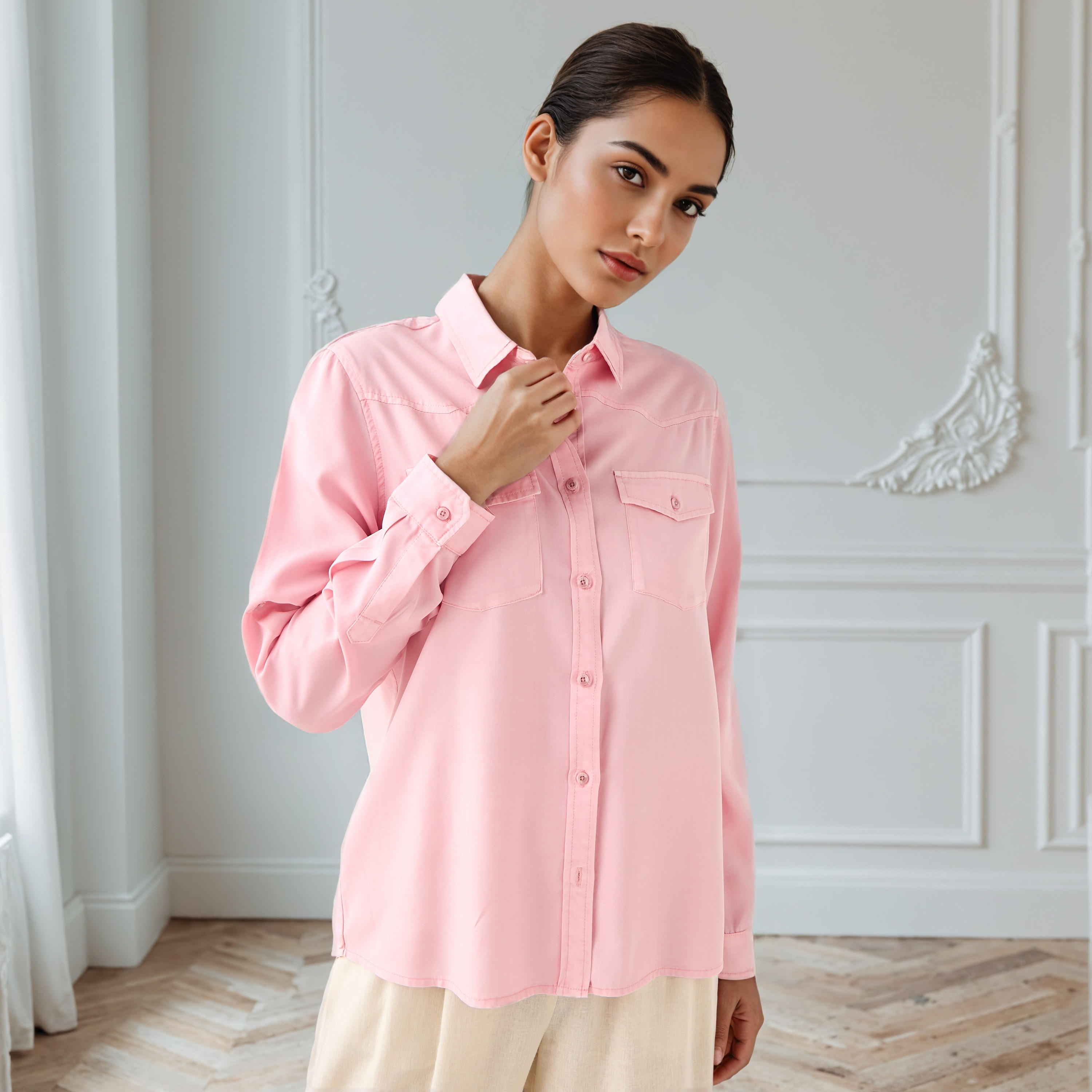 قميص دينم بياقة وبقصّة عادية-women-clothing-shirtsandblouses-shirts-image-6