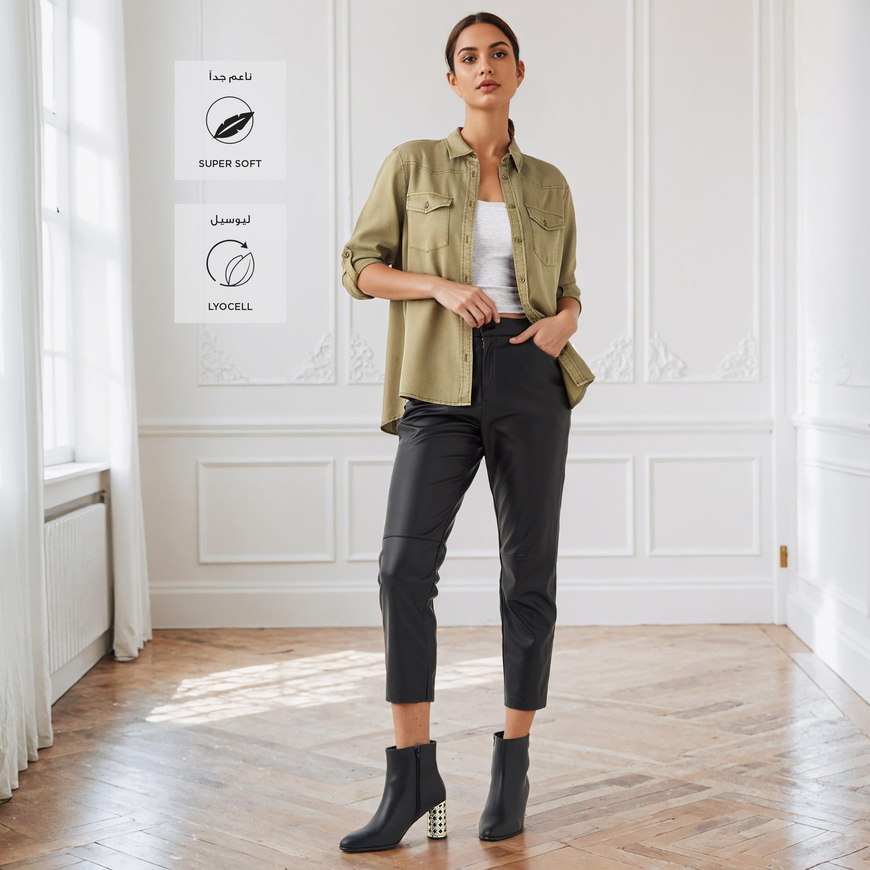 قميص دينم بياقة وبقصّة عادية-women-clothing-shirtsandblouses-shirts-image-2