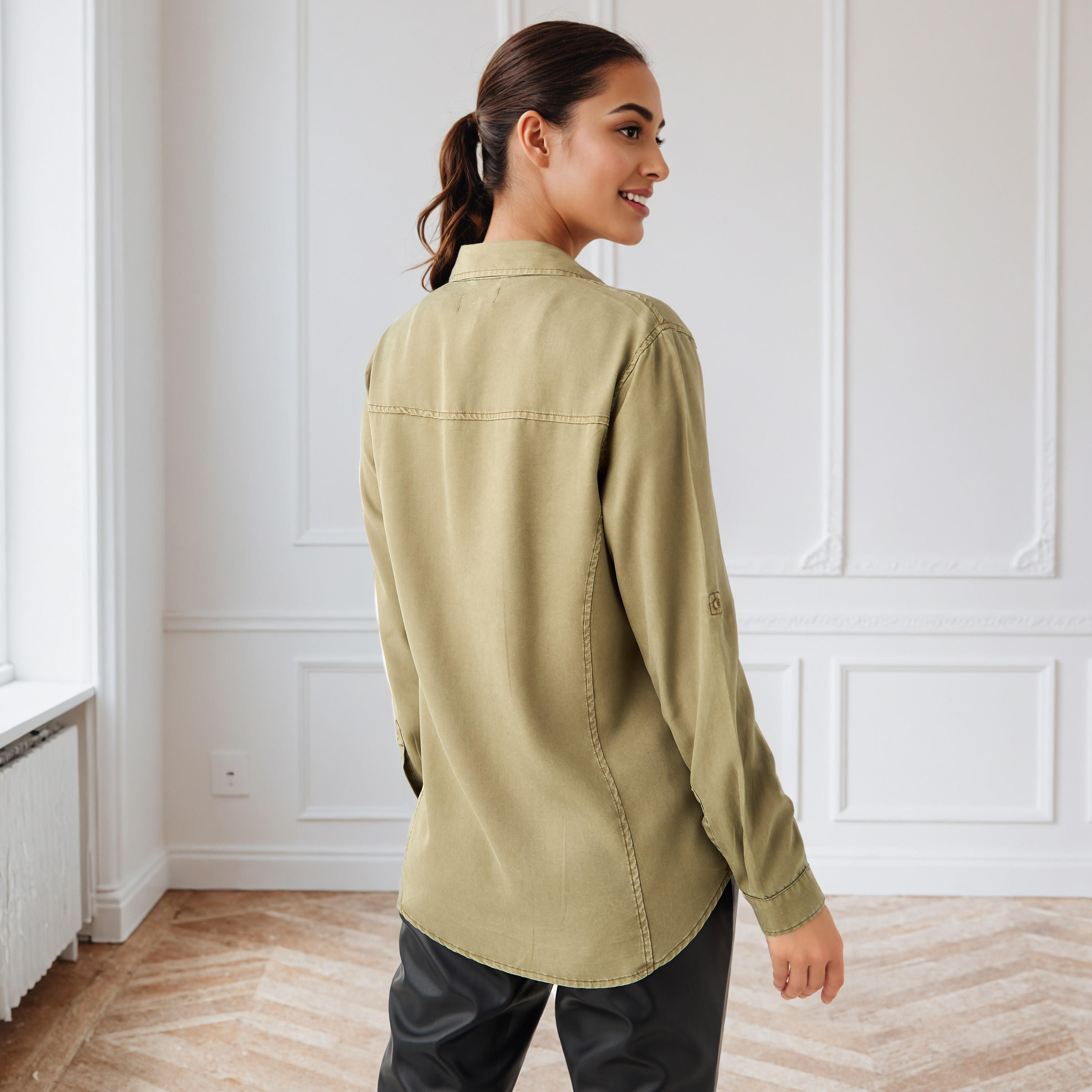 قميص دينم بياقة وبقصّة عادية-women-clothing-shirtsandblouses-shirts-image-3