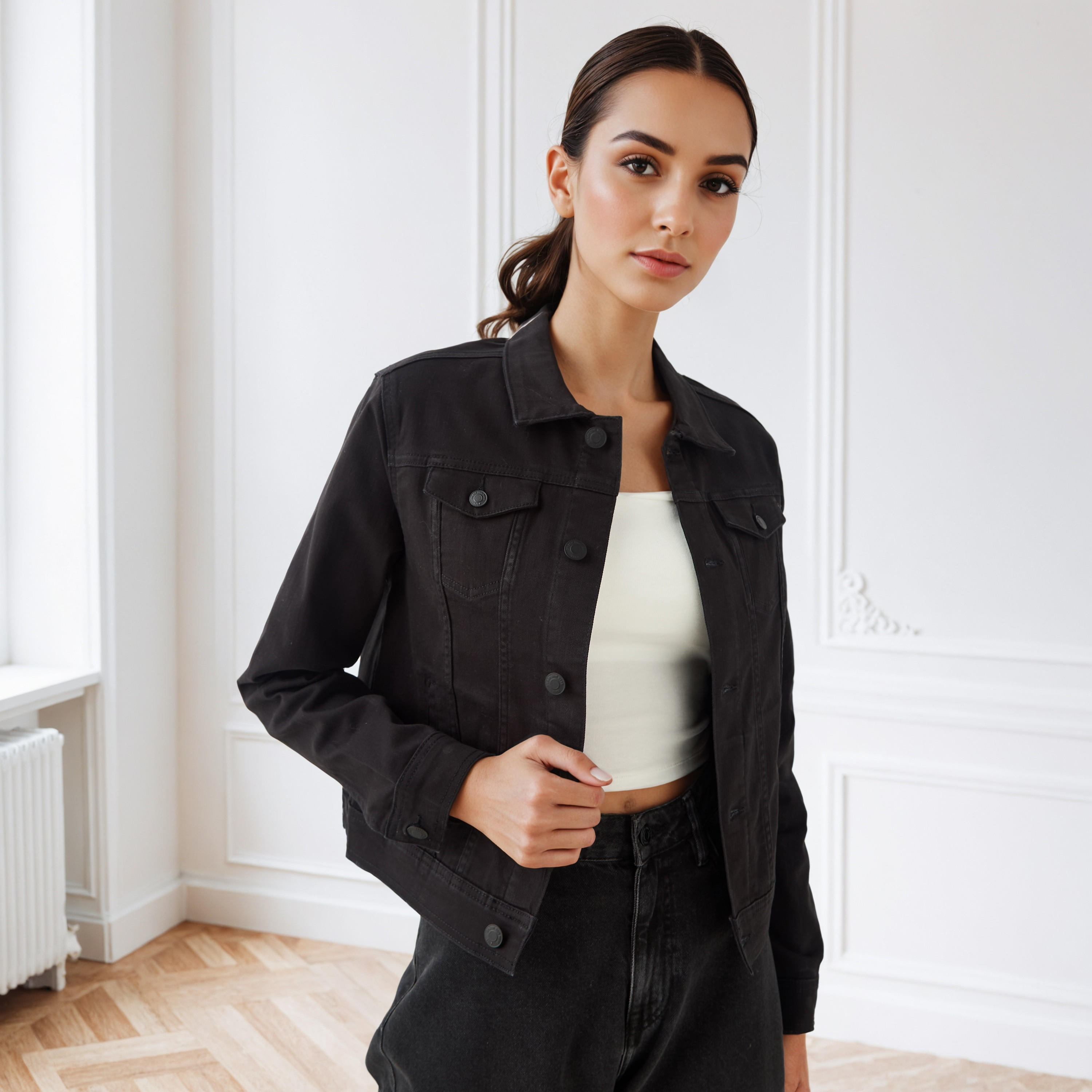 Regular Fit Trucker Jacket-women-winterwear-coatsandjackets-jackets-image-1