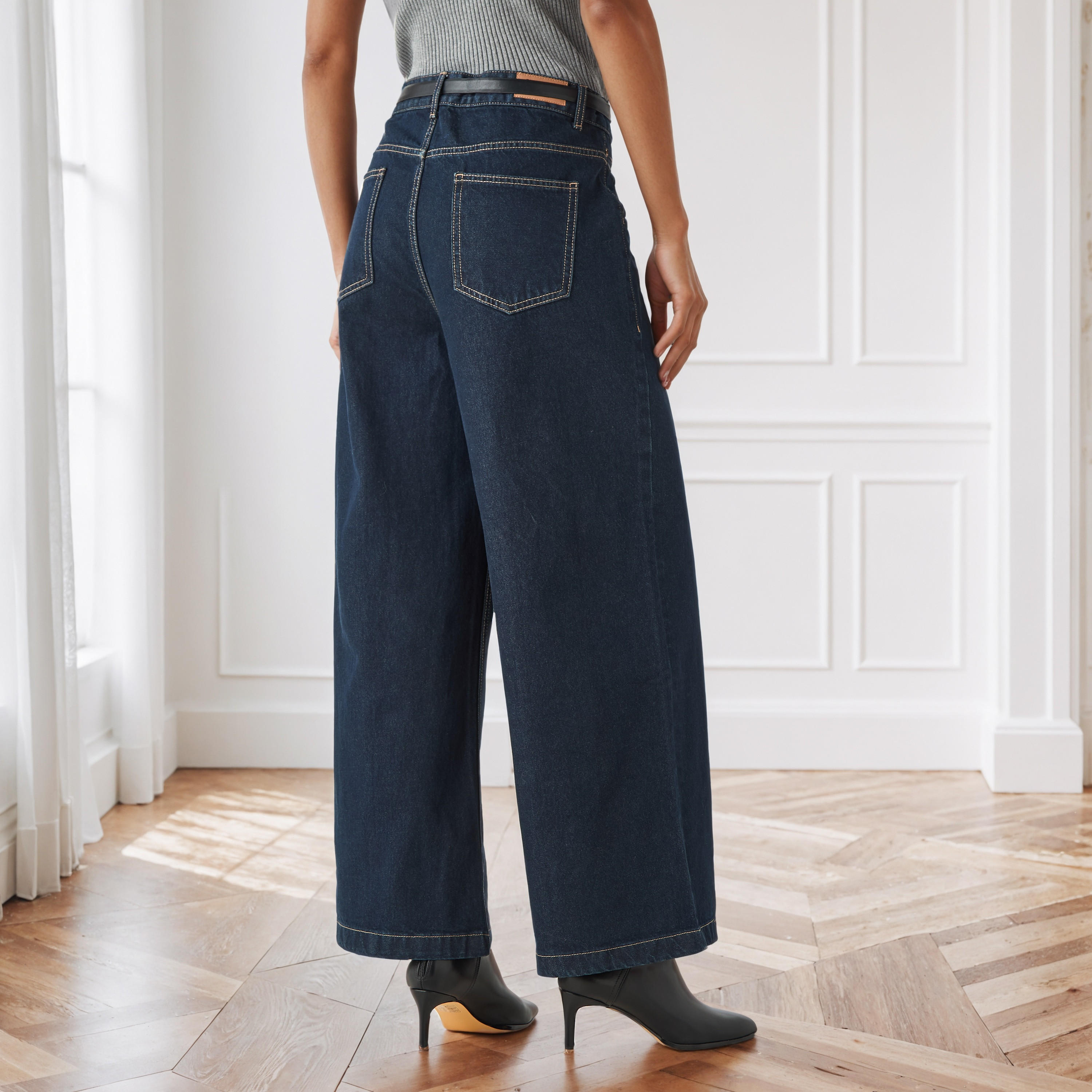 بنطلون جينز قطن واسع الساقين-women-clothing-bottoms-jeans-image-3